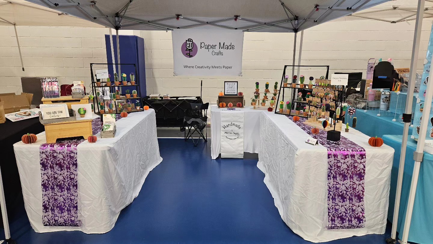 All set up for my craft show with @psiloveaz!