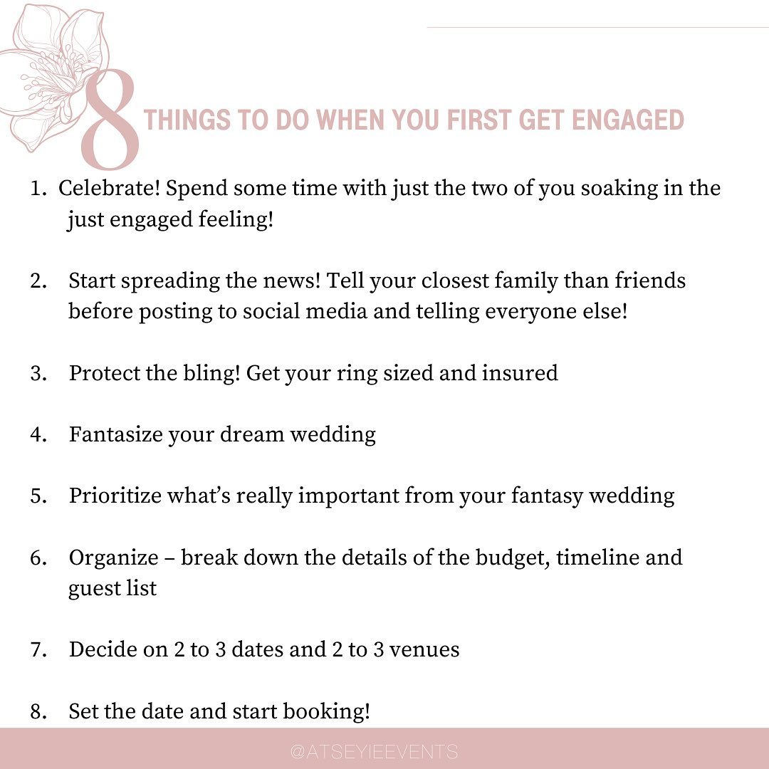 Did you know that December 25 is the most popular day of the year for engagements, followed by Christmas Eve and New Year’s Day!
If this applies to you, congratulations!!! 🍾
Here are 8 things you can do first!
#engaged
