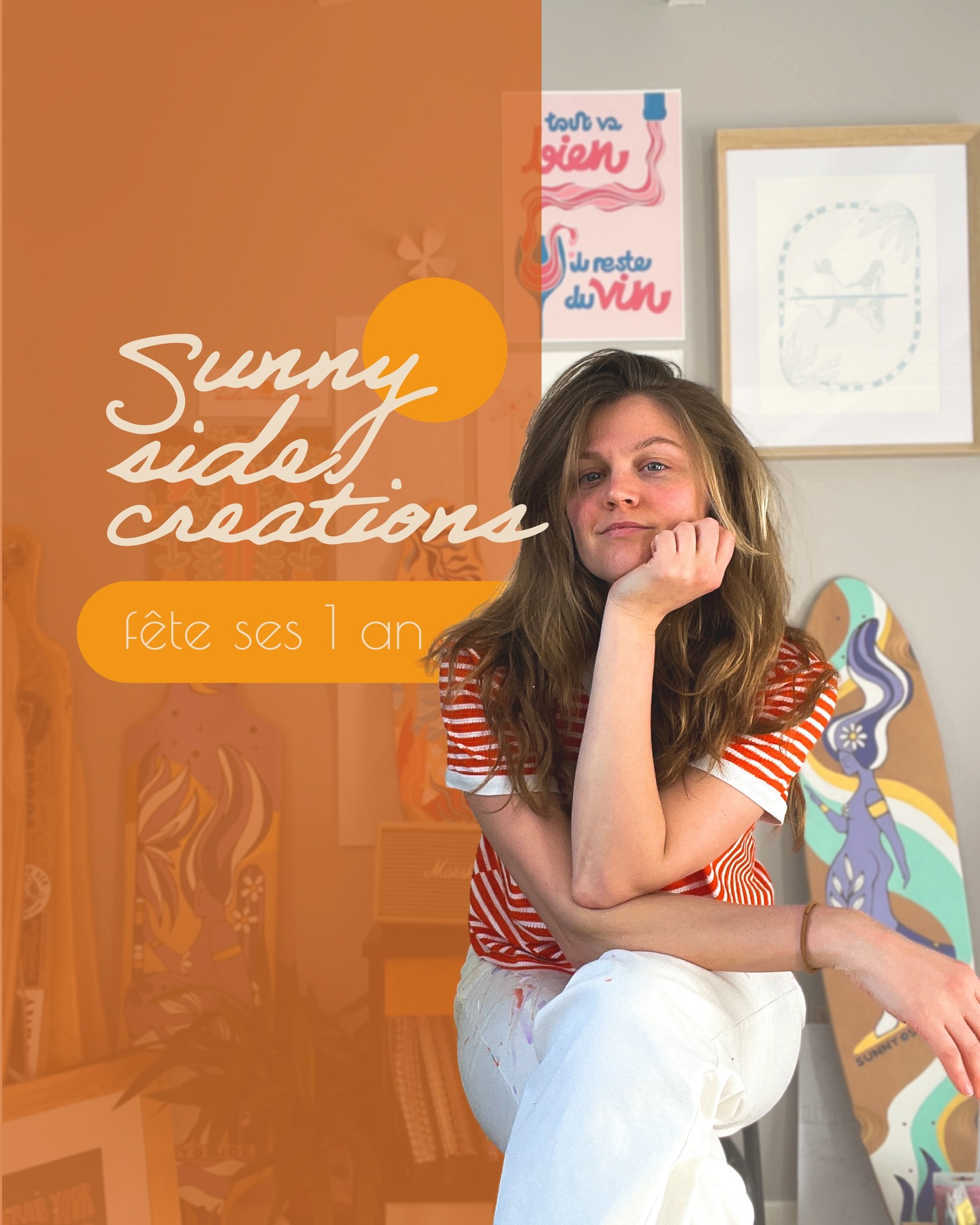 Sunny Side Creations a maintenant 1 an 🎂
Qui l’aurait cru ?
J’ai créé ce petit compte il y a un peu plus de deux ans, comme un espace de création et d’évasion pendant mon voyage pour redécouvrir mon amour pour le dessin et le design. En rentrant en France, je me suis dit ‘fuck it!’ Je me lance. Je crée ma propre entreprise.
Et voilà, il y a un an, Sunny Side Creations devenait officielle. Me voilà à mon compte, ma propre patronne (hiiiii).
Comme toute entrepreneuse, il y a eu des doutes, des petites crises, des moments où je me suis demandée ce que je faisais là et si j’étais vraiment capable. Mais aujourd’hui, je suis tellement contente de cette première année, agréablement surpris même. J’ai eu la chance de travailler avec des clients incroyables sur des projets trop cool, et je suis hyper reconnaissante envers toutes les personnes qui m’ont fait confiance.
Il y a un an, je n’aurais jamais imaginé être là : avec un portfolio qui commence à bien grandir, des gens qui ont envie de travailler avec moi, et un début d’année bien rempli. Pas besoin de chercher ailleurs, je ne tourne pas les pouces et ça, c’est une vraie victoire.
Merci à tous.
J’espère que cette nouvelle année sera remplie d’encore plus de fresques, d’univers graphique, de nouveaux designs et une présence sur des marchés du secteur, pour que mes créations soient encore un peu plus chez vous. J’adore voir ca !
Merci aussi de suivre mon aventure, de liker, partager, parler de mon travail autour de vous. Ça compte énormément.
Et si vous avez un projet créatif…
I AM HERE.
Love love love
Brogan ☀️