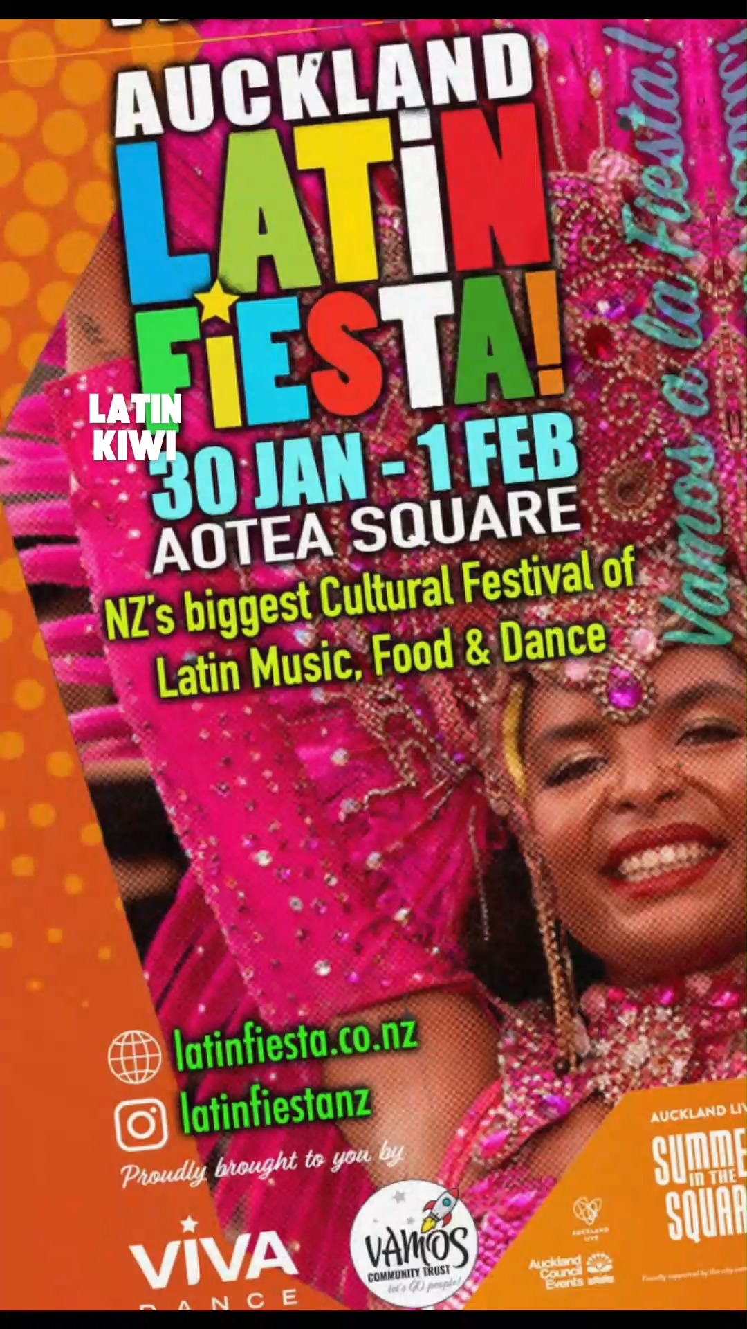 😍 LATIN FIESTA NZ 30 JAN TO 01 FEB AOTEA SQUARE!
Latin Fiesta is New Zealand’s largest annual celebration of Latin culture , bringing together music, dance, food, business and community in vibrant outdoor festivals across the country. Este fin de semana preparate para disfrutar 3 dias de comida, baile, amigos y sorpresas! Gracias a Saione de Tonga organizador de la fiesta latina desde hace 11 anos! @latinfiestanz Latin Fiesta NZ #Latinkiwiradio #LatinKiwi #NZinspanish #PlanetFM