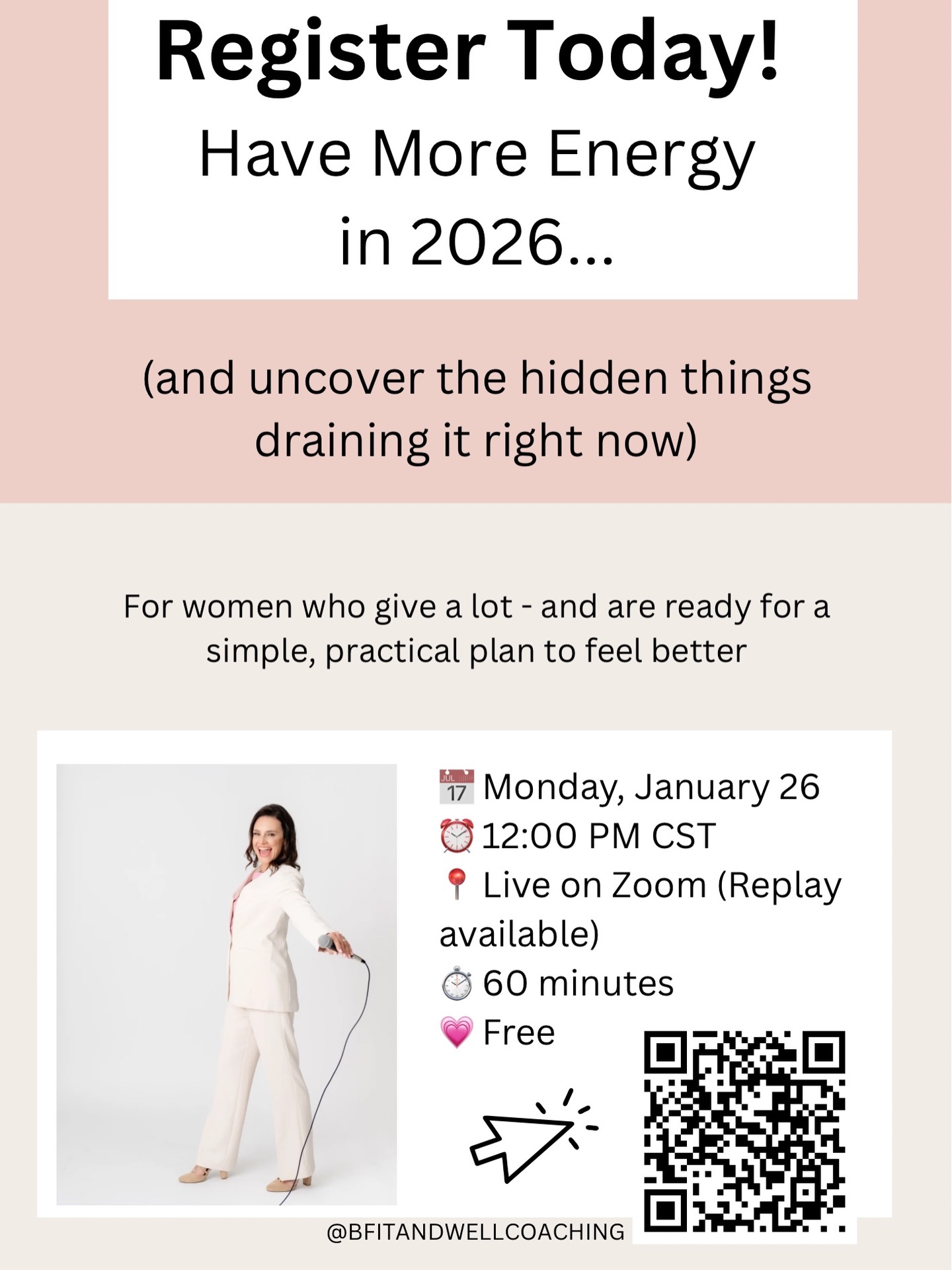 Register Today!
See you Monday 🩷🩷
😘-Jennifer
.
.
.
.
#moreenergy #havemoreenergy #nervoussystemsupport #mindbodyconnection