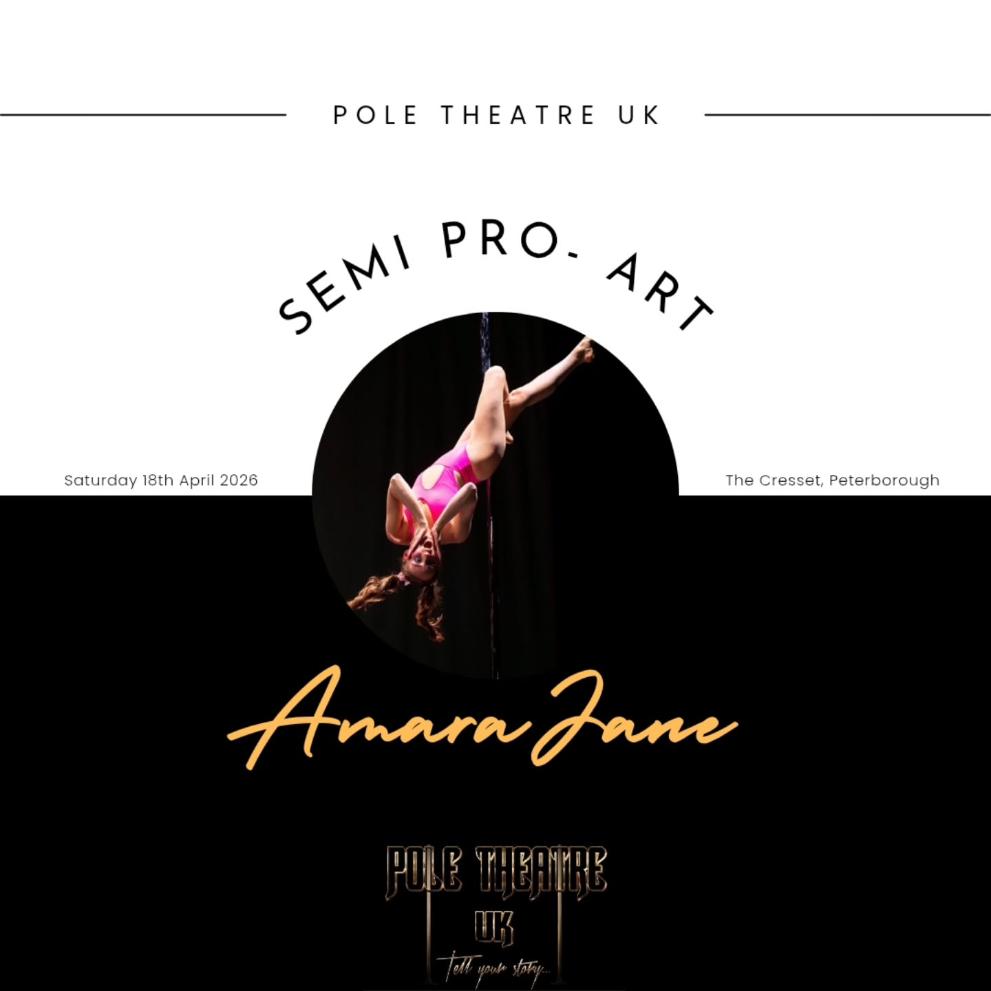 Whose excited to meet our glorious contestants! ✨️
Semi Professional - Pole Art
Amara Jane
@_amara_jane
Have you gor your tickets yet? 🎟
www.poletheatreuk.com
#poletheatreuk #poletheatre #pole