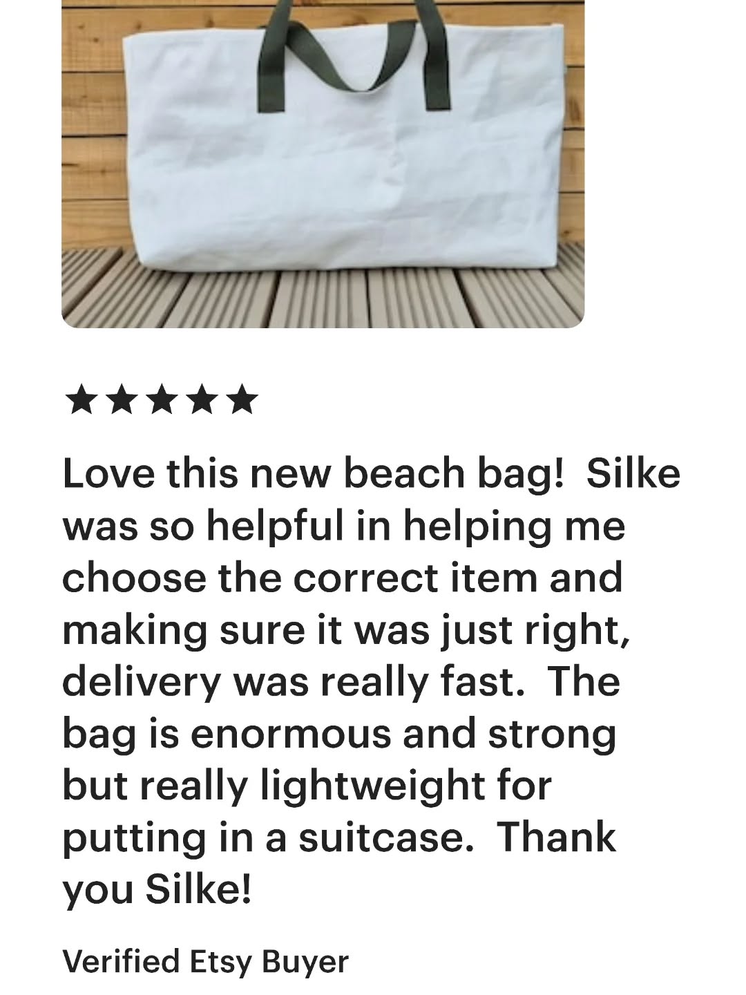 Great feedback 🥰🛍🧵🎉 I am so pleased!
If you are looking for a large or small sailbag, visit my Etsy-Store. Still plenty to go around or get in touch for a custom made one.
https://saltsandsunshine1.etsy.com
#SaltSandSunshine #happycustomerhappyme #Sailbags ##madetolast #upcycled