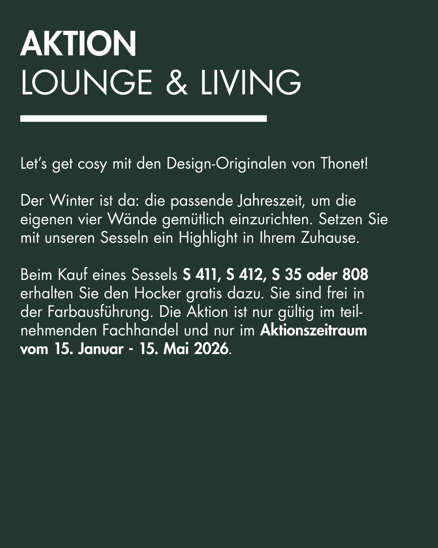 Thonet Aktion - Lounge & Living #designclassic #ch…
