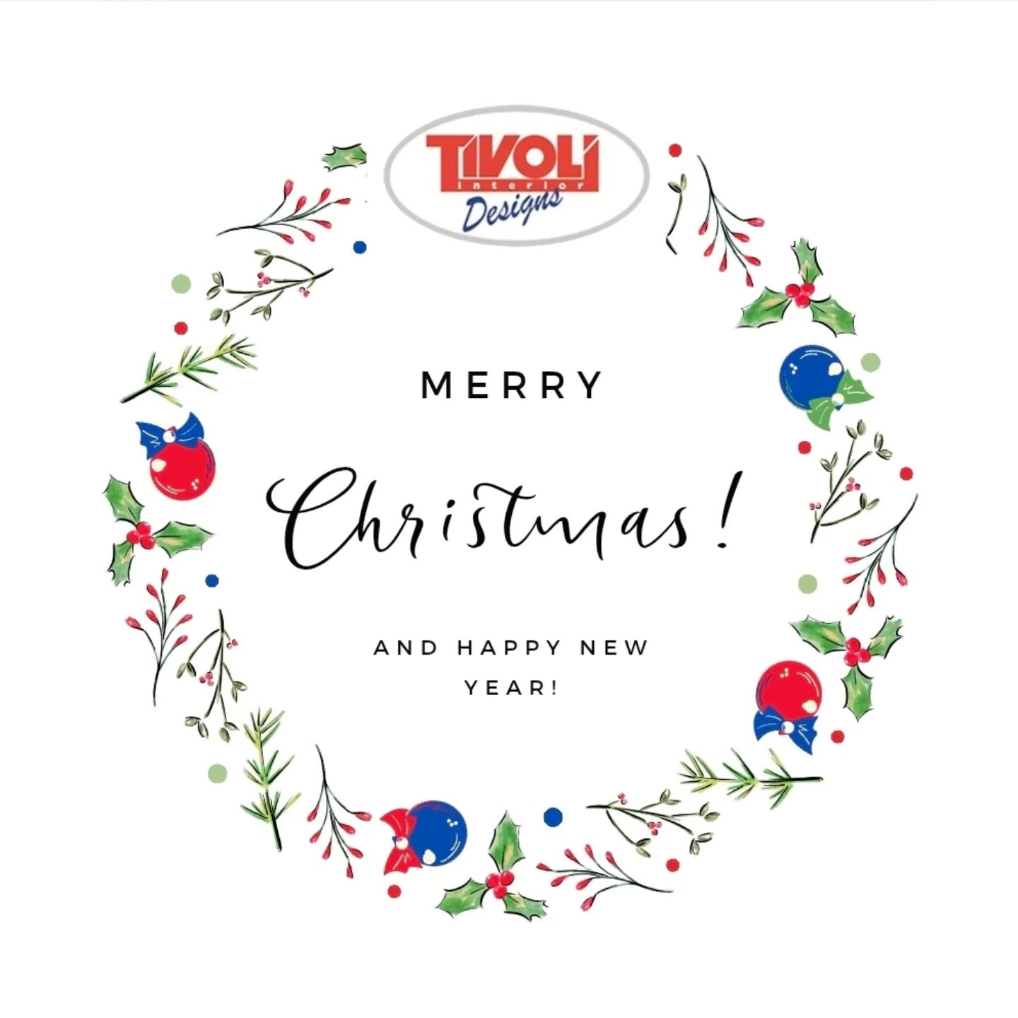 ✨ From all of us at Tivoli Interior Designs, we wish you a Merry Christmas and a Happy New Year! 🎄🎉 May your holidays be filled with joy, love, and beautifully designed spaces that inspire warmth and togetherness. 🏡 Here’s to a fabulous 2024, where we look forward to creating more stunning interiors for you! 💖