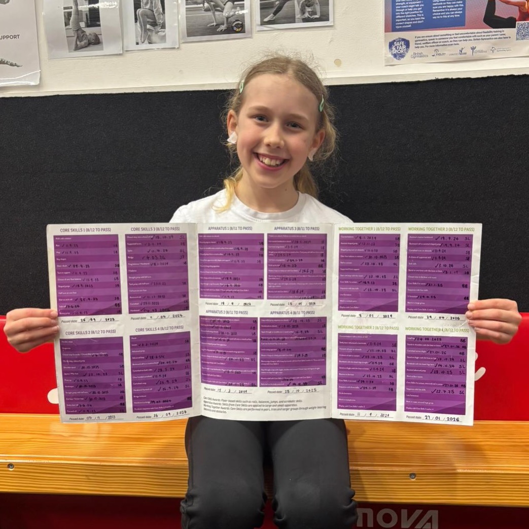 A huge well done to Olivia for completing her Explore Progress Tracker! ๐ Now focusing on the Excel levels! ๐คธโโ๏ธ๐
#britishgymnastics #riseawardscheme