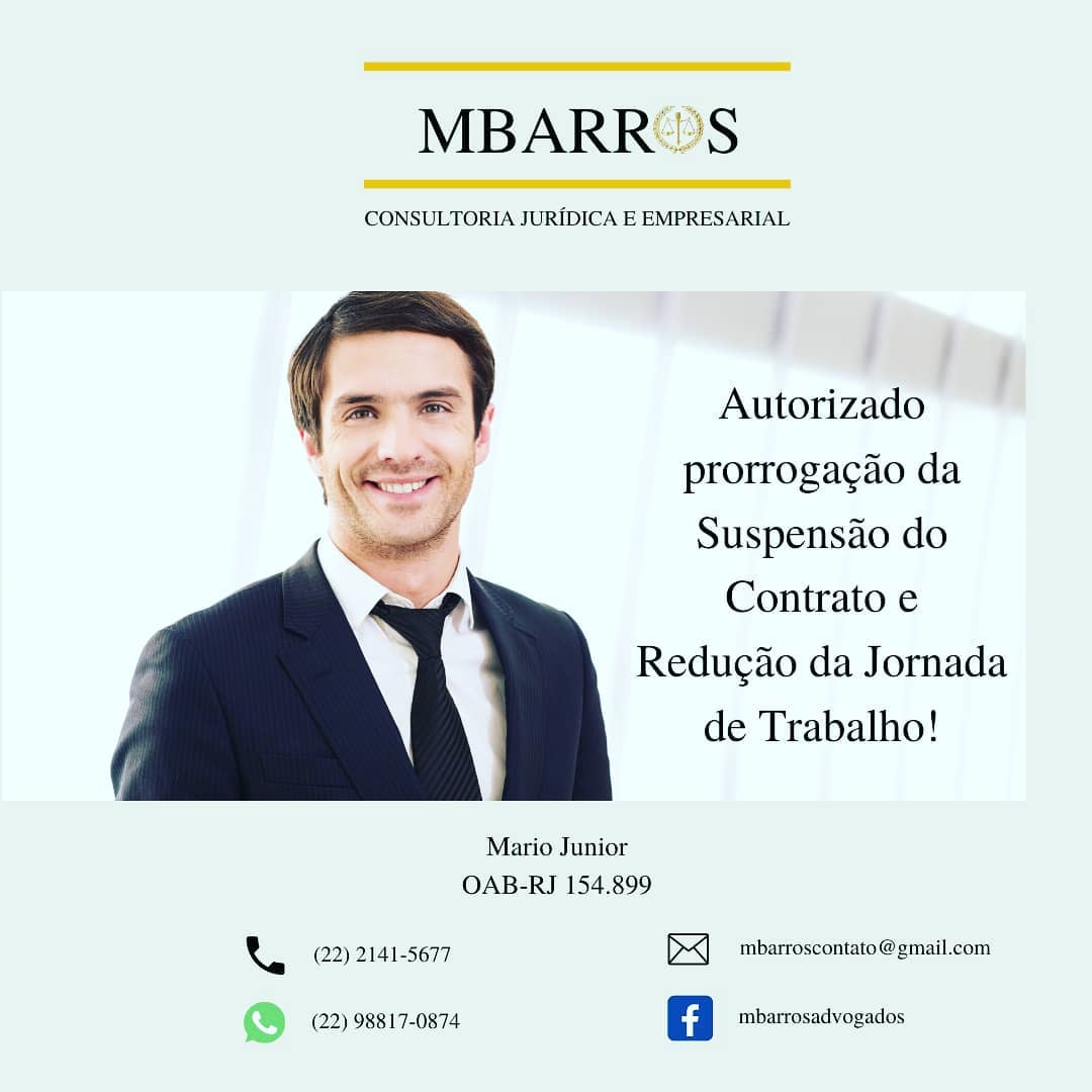 Decreto autoriza prorrogação da Suspenção dos Contratos e Redução da Jornada de Trabalho!
Foi publicado hoje (14/07/2020) o Decreto 10.422/2020 que autoriza a prorrogação dos prazos dos acordos de Suspenção do Contrato e de Redução Proporcional de Jornada e de Salário, ambos com o subsídio do Benefício Emergencial (BEM) do Governo Federal.
De forma resumida:
- Redução da Jornada de Trabalho: prazo máximo acrescido de 30 dias, totalizando 120 dias;
Exemplo: empresas que já reduziram a jornada de trabalho por 90 dias, agora podem prorrogar a redução por mais 30 dias.
- Suspensão do Contrato de Trabalho: prazo máximo acrescido de 60 dias, totalizando 120 dias;
Exemplo: empresas que já suspenderam os Contratos por 60 dias, agora podem prorrogar a suspensão por mais 60 dias.
ATENÇÃO: empregadores que já suspenderam os Contratos por 60 dias e, em seguida já reduziram a jornada de trabalho por 30 dias, agora podem novamente suspender o contrato ou reduzir a jornada por mais 30 dias, através de novo acordo;
Válido destacar também que:
- A suspensão do contrato de trabalho pode ser efetuada de forma fracionada (períodos sucessivos ou intercalados), desde que esses períodos sejam iguais ou superiores a 10 dias, sempre com o limite de 120 dias;
- O prazo máximo dos novos acordos de redução ou suspensão é de 120 dias;
- É necessário celebrar novo acordo entre as partes para referida prorrogação;
- O empregado intermitente admitido até 01/04/2020 receberá o benefício de R$ 600 por mais um mês.
#novidade
#legislação
#atualização
#lutaporjustiça