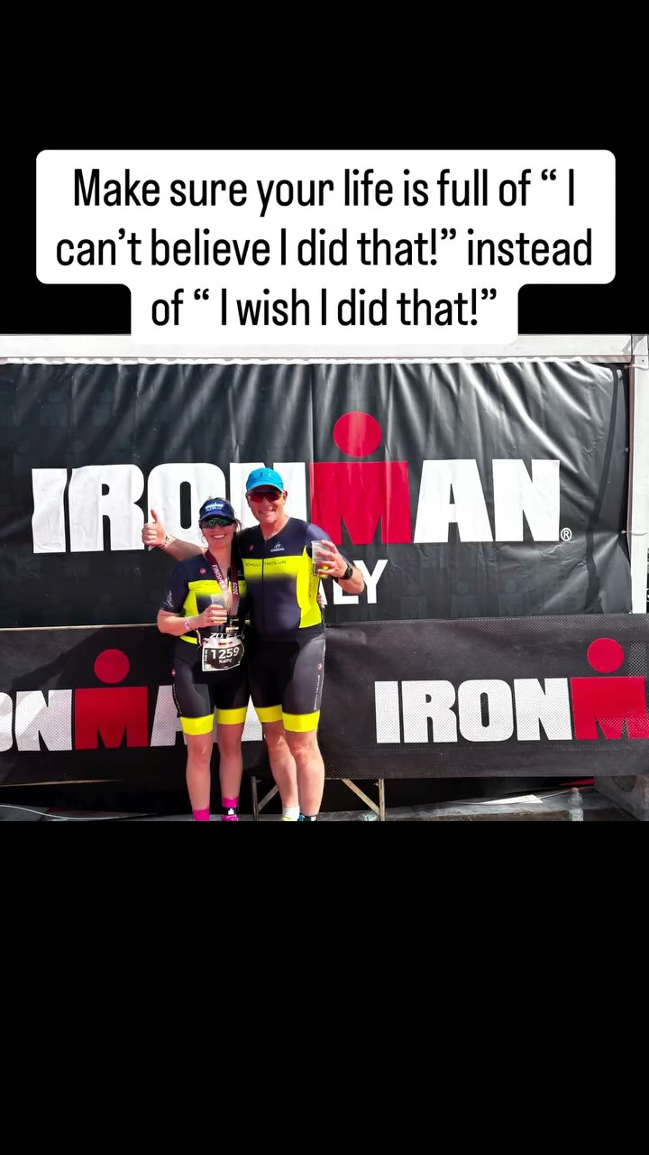 If you had told me 3 years ago I would be training for my 3rd Ironman 70.3 I would have laughed at you.
I was not a swimmer. I was only comfortable in deep water if i had a buoyancy aid on. I hated getting my head wet. I dabbled in running here and there but generally only 5/6km. I cycled but spent more time having coffee and cake than cycling ( that is sometimes still the case😆). I assumed ironman races were for a very specific type of person.
I had been a supporter at a few ironman races and the atmosphere at every race is electric, friendly, supportive and inviting. I wanted a piece of the pie so I made a decision to figure out the swimming, cycling and running and now i’m hooked.
It was by far the best decision I have ever made.
If I can do it anyone can.
Do you think this is something you would like to do?
DM me and I”ll share with you exactly how I got to my first Ironman 70.3 and what’s involved and answer any questions you might have.
Anything is possible!
#accountabilitycoach #ironman #ironman703 #fitness #ironman703training