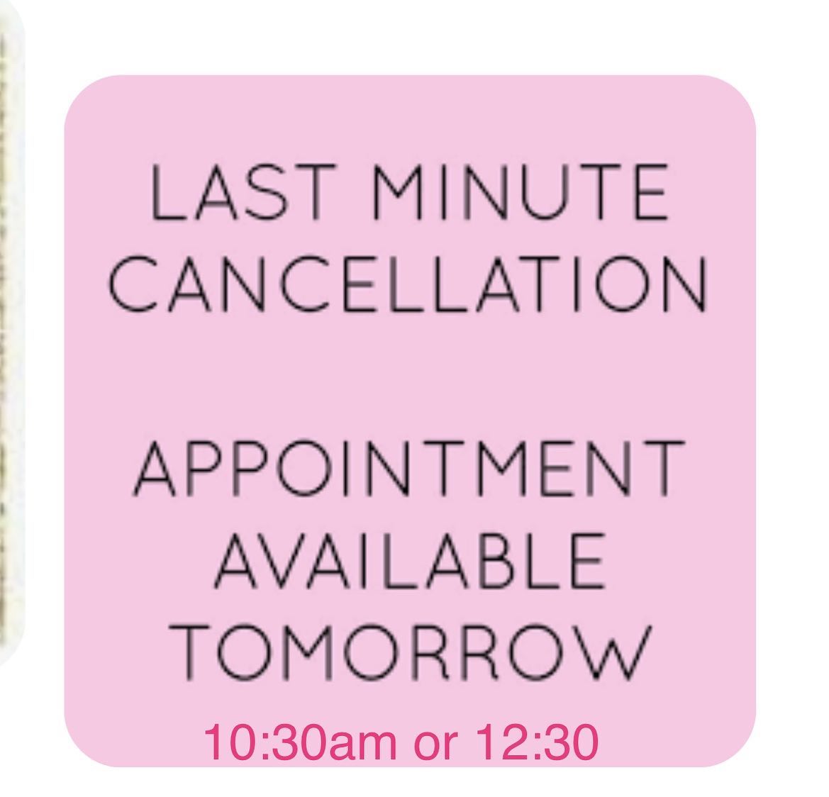 Message me to book! X