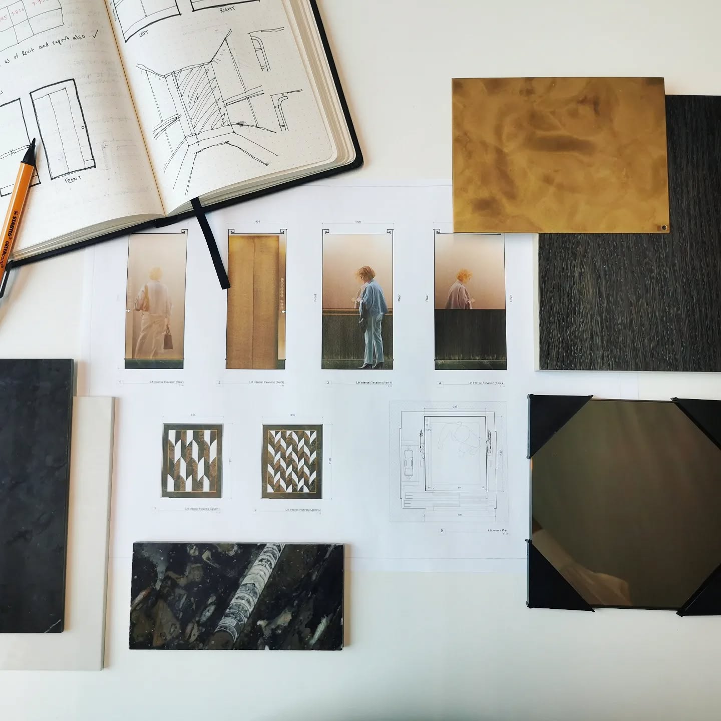 Lift interiors being designed today by Alice ✨
#stanesbyarchitecture #london #architecture #interiordesign #liftdesign #residential #architect #newbuild