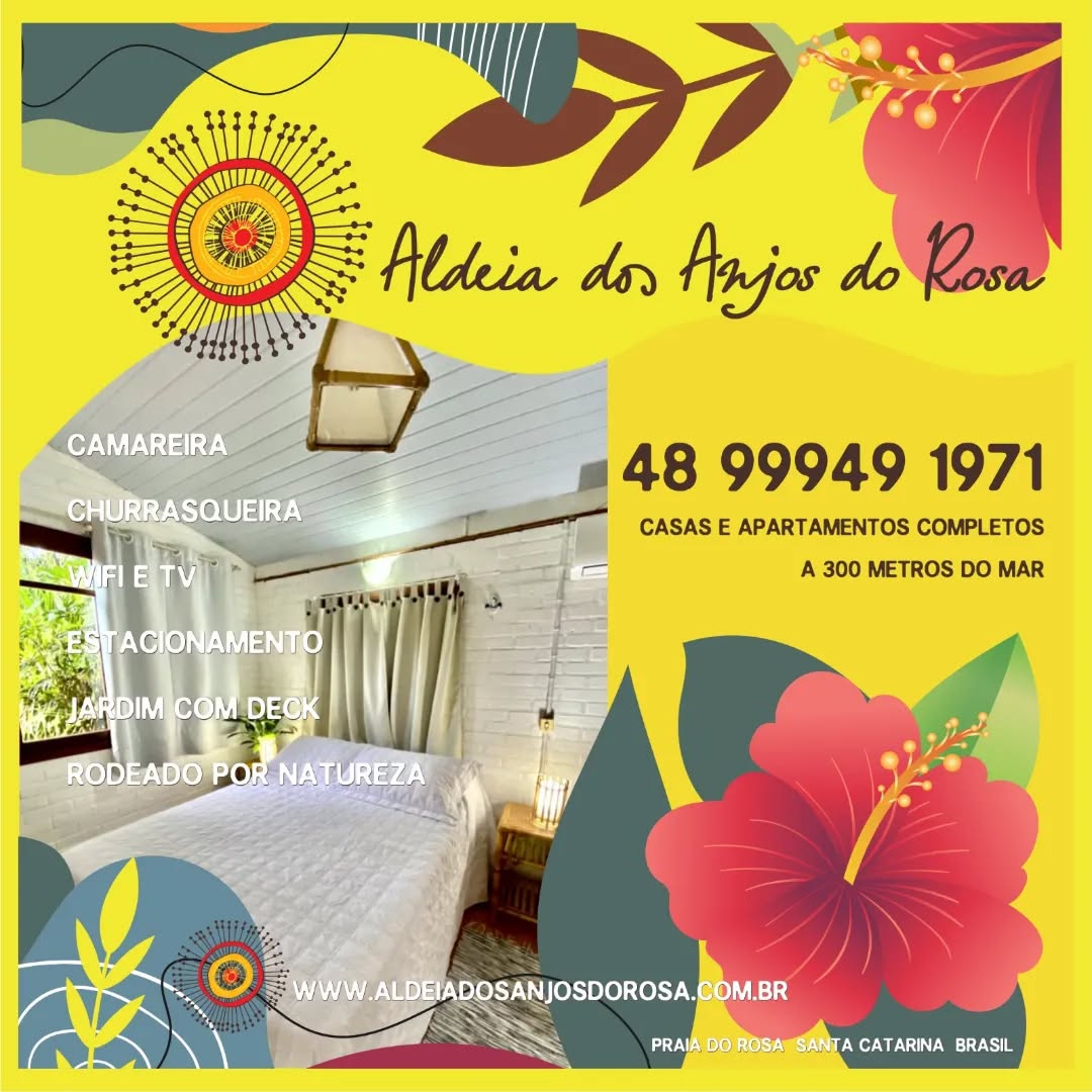 É sol, calor e mergulhos no MAR do VERÃO. Praia do Rosa é pé na areia, caminhos por trilhas nas encostas e morros com vistas pra imensidão do mar. Vem viver o verão!
Reservas no condomínio
Aldeia dos Anjos do Rosa
48 99949 1971
Nosso site
www.aldeiadosanjosdorosa.com.br
Estamos perto da praia, 300 metros.
Venham curtir o Rosa hospedados na Aldeia dos Anjos do Rosa!
#aldeiadosanjosdorosa #Curitiba #argentina #paraná #praiadorosa