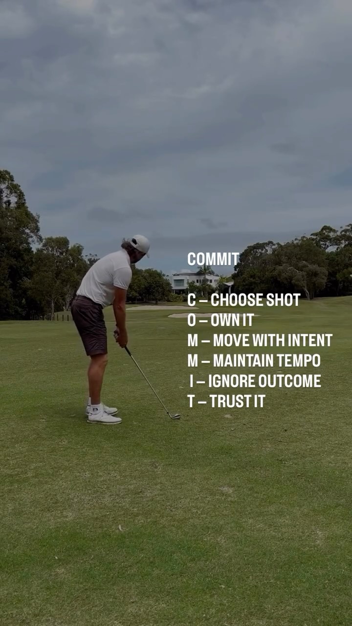 COMMIT.
A simple framework to commit to your shot.
No chasing outcomes. No emotional bleed.
Just process, shot after shot.