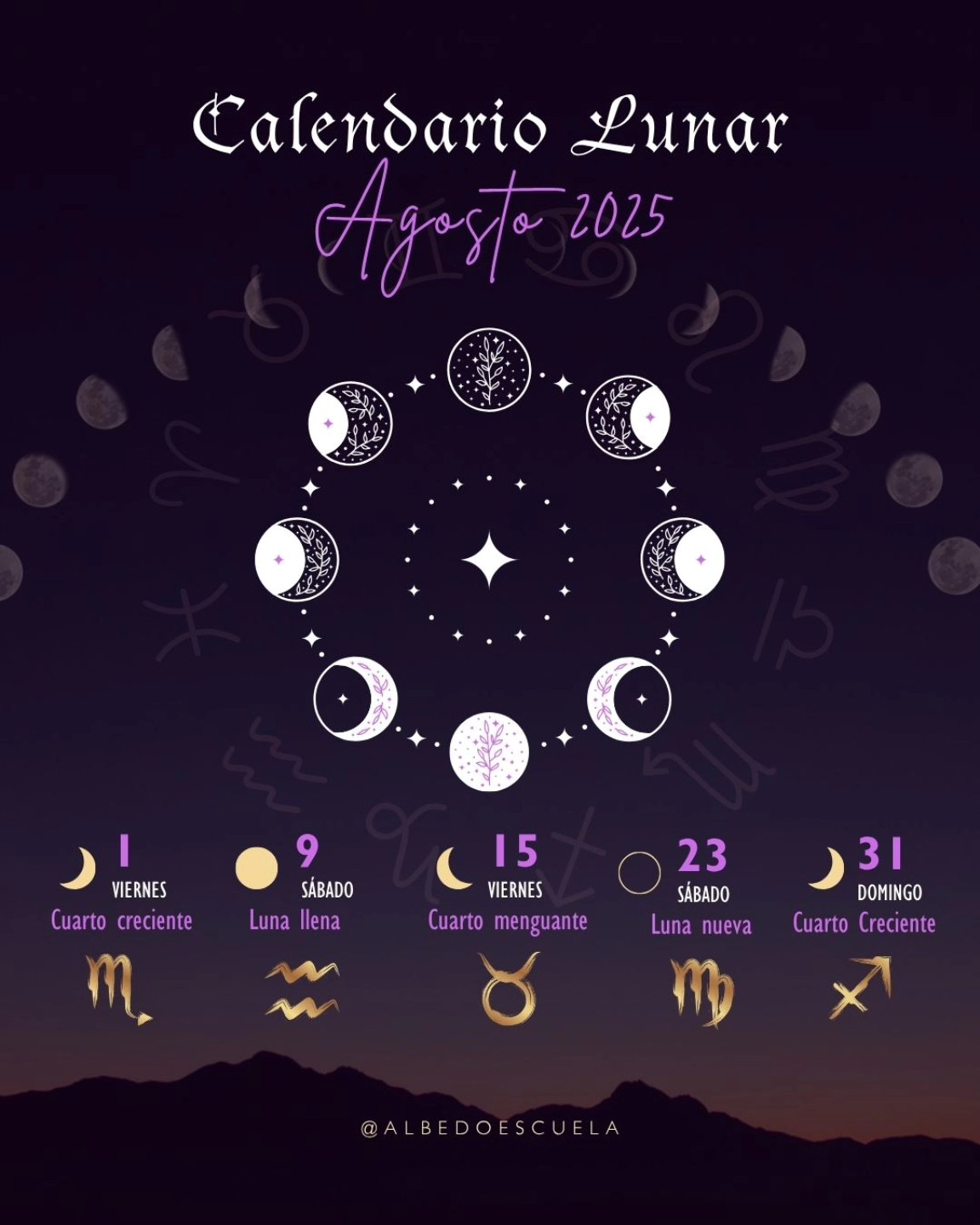 ✨ Esta agosto la Luna nos invita a un viaje de transformación personal. Sus fases, de la oscuridad a la plenitud y de vuelta a la quietud, reflejan nuestras propias etapas internas. Nos impulsa a sembrar intenciones, nutrir sueños, celebrar logros y finalmente liberar lo que ya no nos sirve.
Este mes, acompáñala en su recorrido para:
🌑 Dejar ir lo que ya no te sostiene
🌒 Sembrar nuevos deseos con intención
🌕 Cargar tus rituales de energía poderosa
🌘 Recoger tu luz y descansar desde el alma
🗓 Guarda este Calendario Lunar de Agosto 2025
y úsalo como guía para tus rituales, journaling, meditaciones o limpiezas energéticas.
💫 Cuando fluyes con la Luna, todo se ordena adentro y afuera.
👉 ¿Quieres recibir esta guía cada mes?
✨ Sígueme y activa las notificaciones para vivir cada fase con consciencia.
#CalendarioLunar #Agosto2025 #FasesLunares #RitualesConLaLuna #AstrologíaLunar #BrujasModernas #MagiaFemenina #AlbedoEscuela #BrujasModernas #tereflores #Astroguía #witchesofinstagram🔮🌙 #Esoterismo