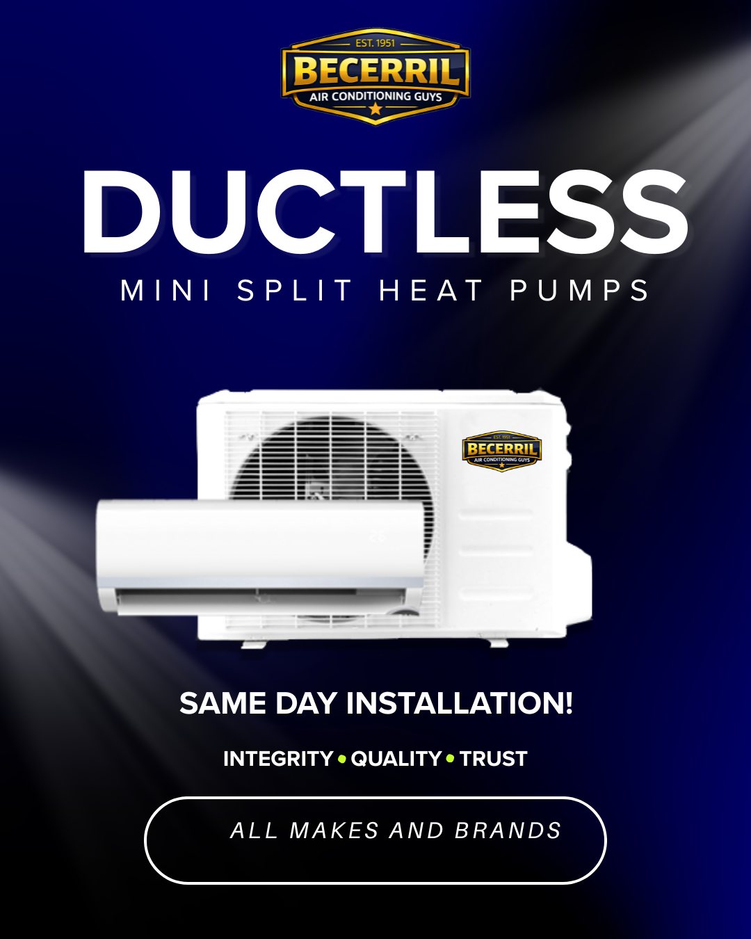 Thinking about a smarter way to heat and cool your home or clinic? Ductless mini-splits deliver precise zone control, year‑round comfort, and lower energy bills — all without ripping out walls. Family‑backed since 1951, AC Guys installs fast and helps with financing so upgrades fit your budget. Curious which zones in your El Centro or Chula Vista property would benefit most? Tell us your space — we’ll help you plan. Link in bio 🔧🏠❄️🔥
#DuctlessComfort #EnergySmart #ElCentroCA #ChulaVista #HomeUpgrade #ACReplacement #FamilyOwned #ClinicComfort