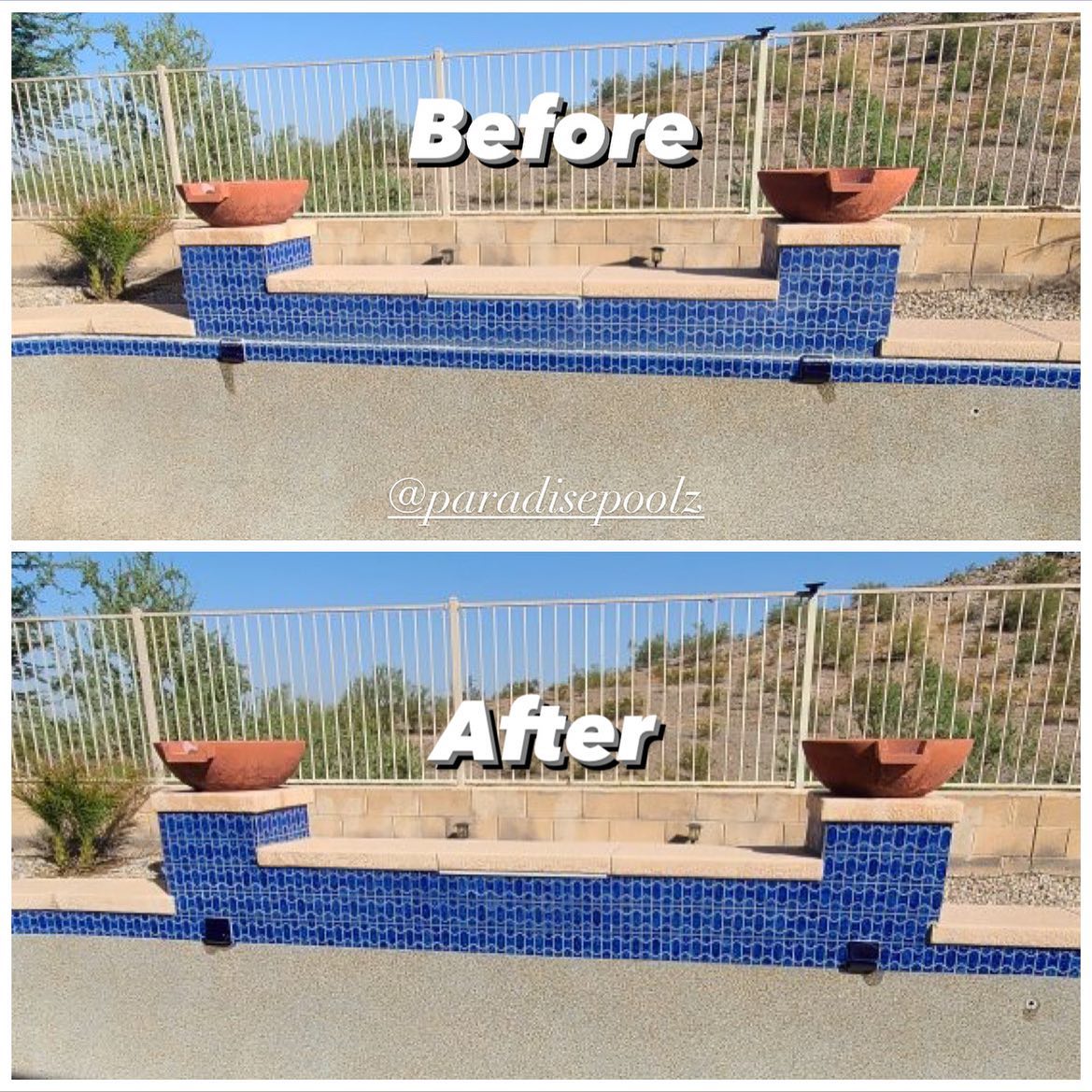 Another 🔥 tile clean job ! ✨
#pool #poolcleaning #poolmaster #poolservice #tileclean #pooltileclean #pooltilecleaning #pooltilecleaningarizona #poolmaintenance #poolmaintenanceservice #azpools #azpoolservice #azpooltechs #acidwash #chlorinewash #filterclean #poolfilterclean #poolfiltercleaning #pooldrain #pooldraining #poolpump #poolplumbing #arizonapools #arizonapoolservice #arizonapooltilecleaning