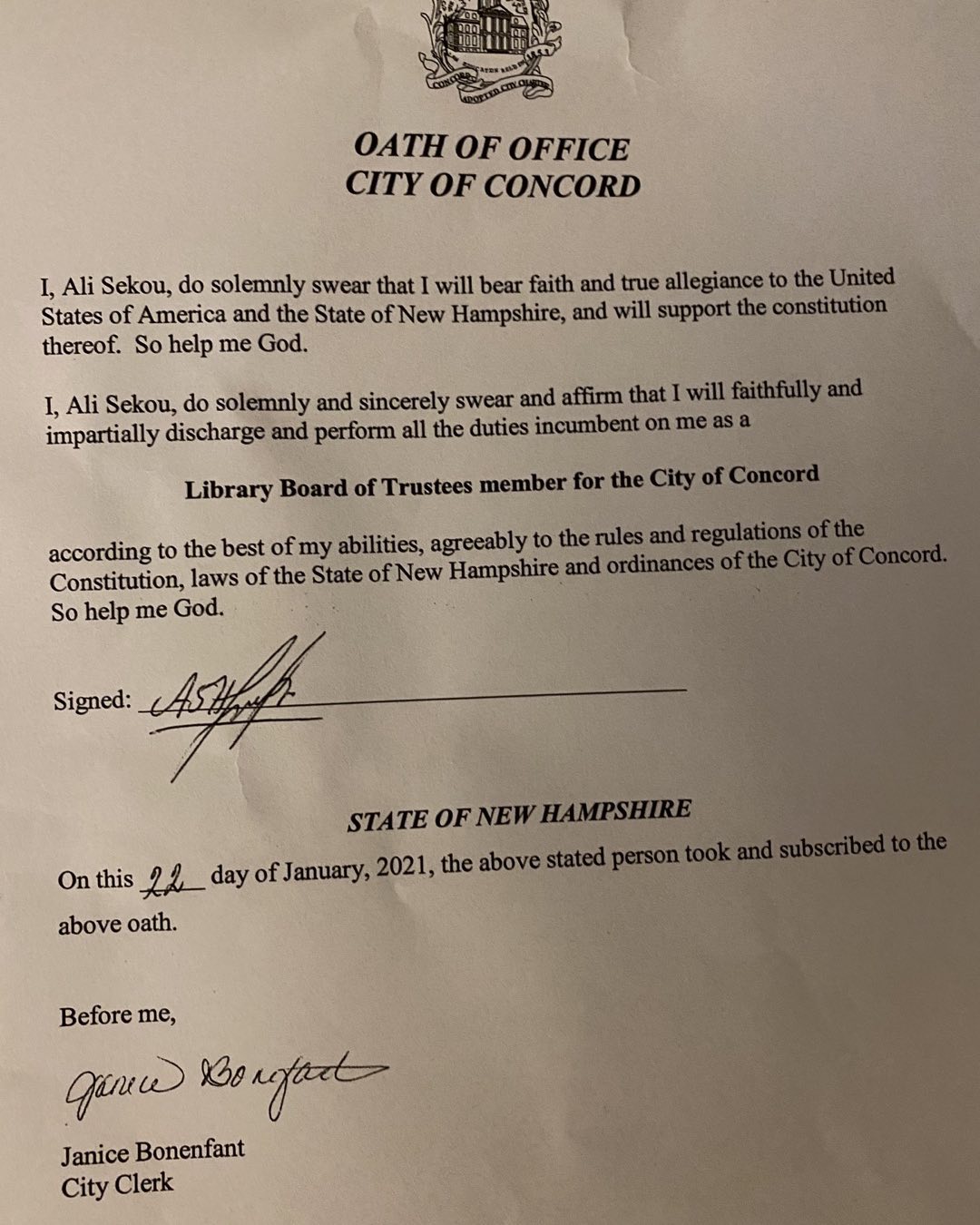 I was appointed by the City Council to serve our communities. Today, I took OATH OF OFFICE. I am humbled, honored, grateful and blessed to be given this opportunity. Thank you to the City Manager and the Council for the trust you placed in me. I look forward to working with you all.