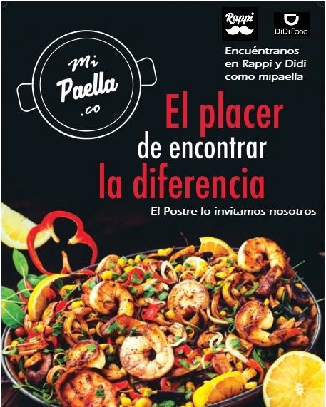 En mipaella, celebramos la oportunidad de compartir alrededor de nuestras deliciosas paellas. Preparaciones únicas, especiales y rendidoras. Lo acompañamos de pan y limón y por su pedido de mínimo 10 platos de 500 Gr. le obsequiamos una deliciosa torta de naranja!
