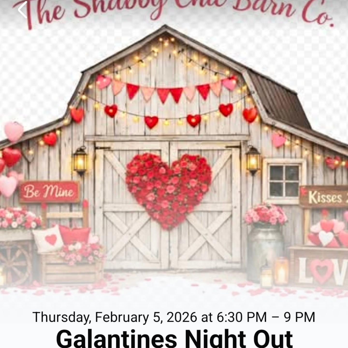 Join Willow & Ivy Aesthetics at The Shabby Chic Barn Co on Thursday Feb 5, 6:30-9pm. I will be doing a pop-up Botox party 💋 💉
* $25 off any service* Can't wait to see you there!