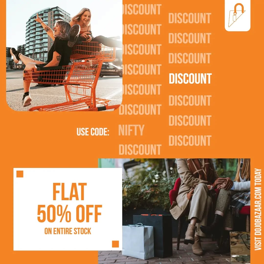 Get 50% OFF on the entire stock available only on dojobazaar.com
Fill the shopping bag with your favourite items and place order with the code: NIFTY and get Flat 50% off on your shopping from dojobazaar.
Coming up next: The Clearance offer
#shopping #onlineshoppingindia #sale #saleindia #clearancesale #clearancefinds #50off #deals #dealoftheday