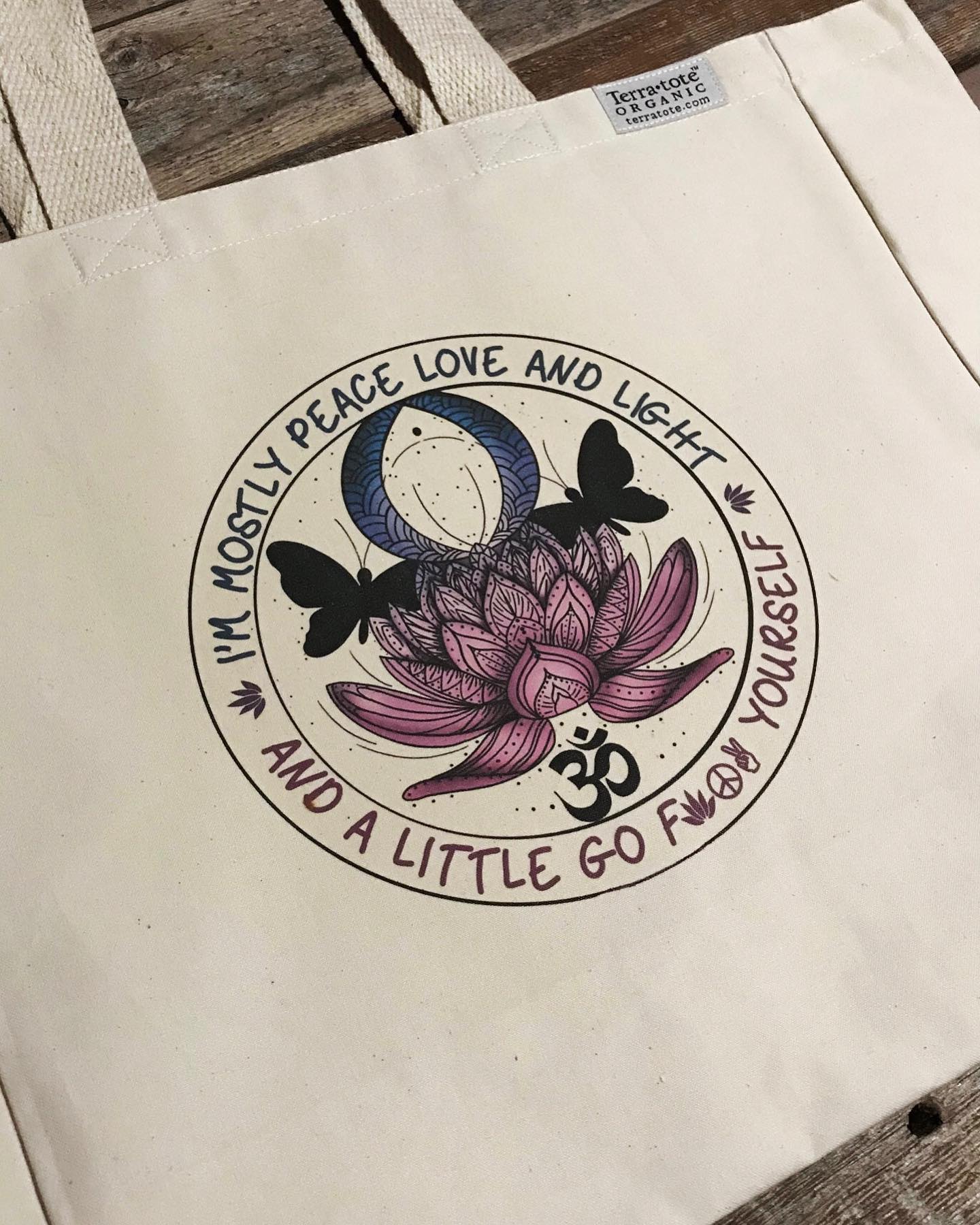 Custom imprint ✌️😂
#organic #totebag #rva #rvalocal