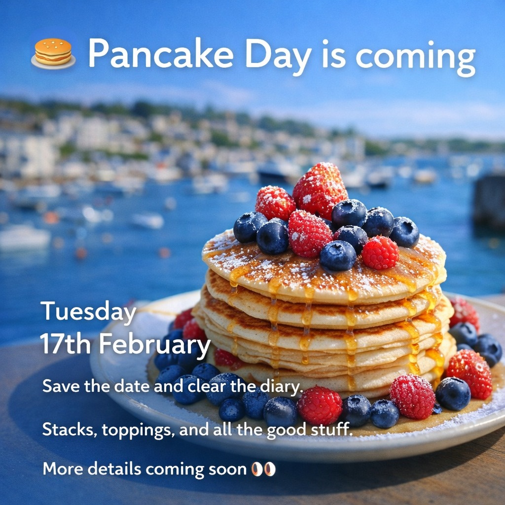 🥞 Pancake Day is coming
Tuesday 17th February
Save the date and clear the diary.
Stacks, toppings, and all the good stuff.
More details coming soon 👀