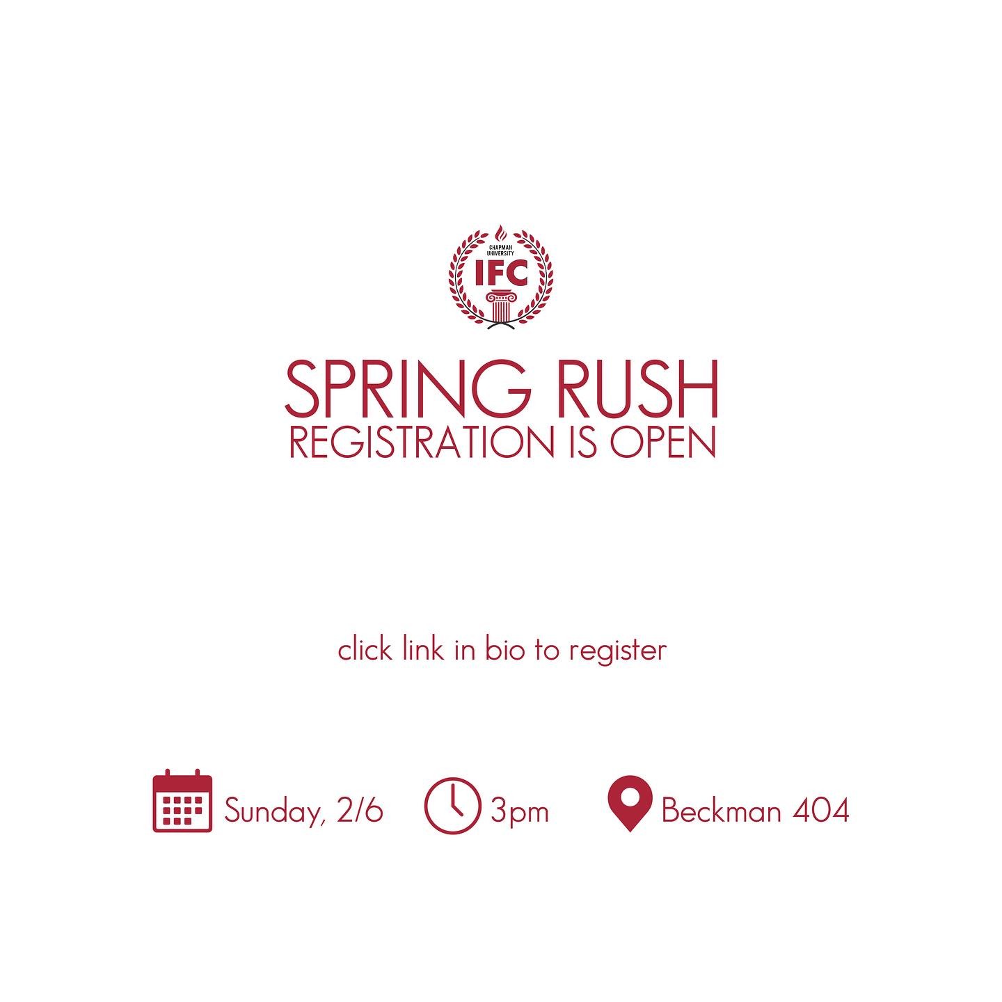 2022 Spring IFC Rush is here! Click the link in our bio to register