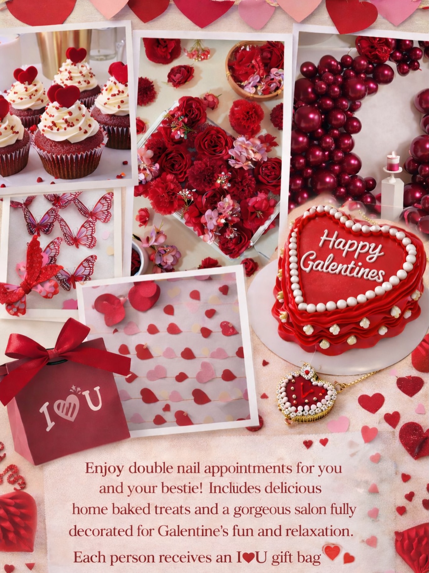 Let us host this Galentines and enjoy the full Madison experience! ❤️
Focusing on quality and service myself and @bewitched_beauty_poole have just 2 remaining spaces for our double nail appointments this February❤️
Each appointment includes gift bags with matching bestie jewellery, chocolates and treats. We’ve also ordered homebaked cakes from @naisbakes_ to make the experience a whole lot more luxury. 🧁
So grab your bestie, and join us with some fizz on 11th & 12th February ❤️🔥