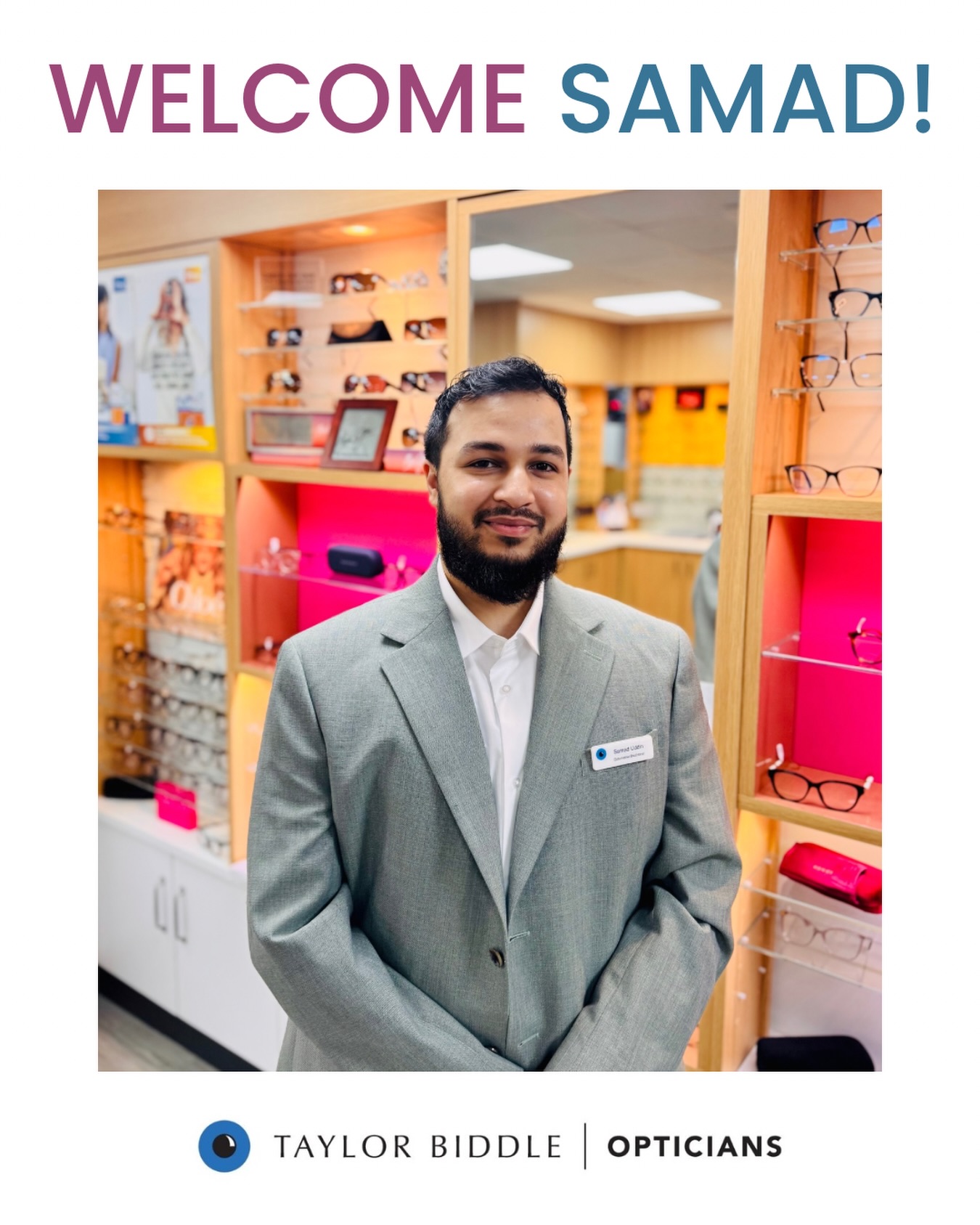 Welcome to the team Samad! 🙌
Introducing a new addition to the Taylor Biddle team, Samad! After working in a variety of optical practices, he brings a wealth of expertise and knowledge to the team! ✨
He is a fabulous addition to Taylor Biddle 🥰
#opticians #eyewear #sunglasses #glasses