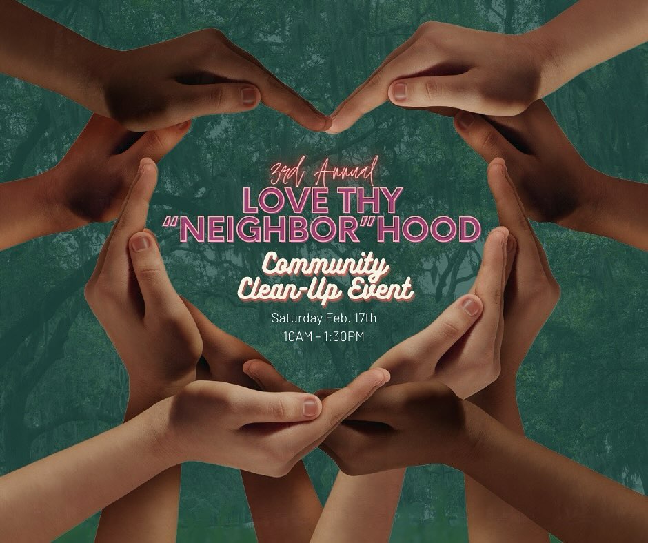 Come out and join us Saturday March 2, 2024. 10:00 am till 1:30 pm for the 3rd Annual Love thy “Neighbor”hood event. We will be at the Old Savannah City Mission at 2414 Bull Street.
After you sign in there will be litter grabbers, bags, gloves and other cleanup items provided. The clean-up boundaries are from Victory north to 37th street and Price Street west over to MLK Jr Blvd. We will have food and drinks plus we will be handing out blessing bags to those in need.
This event is in partnership with the @oldsavannahcitymission, @savpolice Community Engagement Division, @cityofsavannah Savannah Sanitation, Magic Marc Entertainment and @thomassquaresav.
#communityengagement #savannahgeorgia #savannahpolicedepartment #starlanddistrict #starlanddistrictsavannah #thomassquarestreetcardistrict #thomassquare #littercleanup #communityservice #neighborhoodassociation #valentinesday2024 #savannahga #stayengagedsavannah #keepthomassquarebeautiful