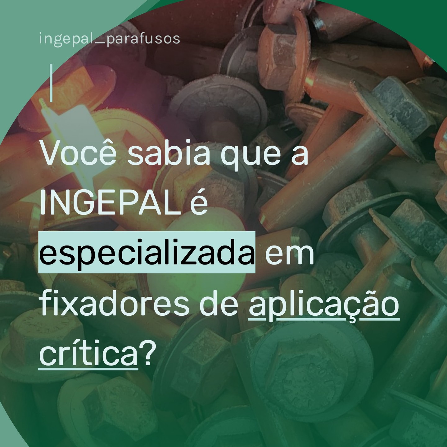 INGEPAL: Excelência em Fixadores de Aplicação Crítica. 🔩💡
Fixadores de aplicação crítica são fundamentais em sistemas onde segurança é primordial.
Fixadores de aplicação crítica podem ser submetidos a cargas pesadas, vibrações, variações extremas de temperatura e outras condições adversas sem comprometer sua funcionalidade ou segurança em sua operação.
Na INGEPAL, nossa expertise garante:
✅Materiais de alta resistência e durabilidade.
✅Design preciso e testes rigorosos.
✅Conformidade com normas ISO e IATF.
Confie na INGEPAL para segurança e confiabilidade em cada fixador. 💪🛠️ #Fixadores #Segurança #INGEPAL