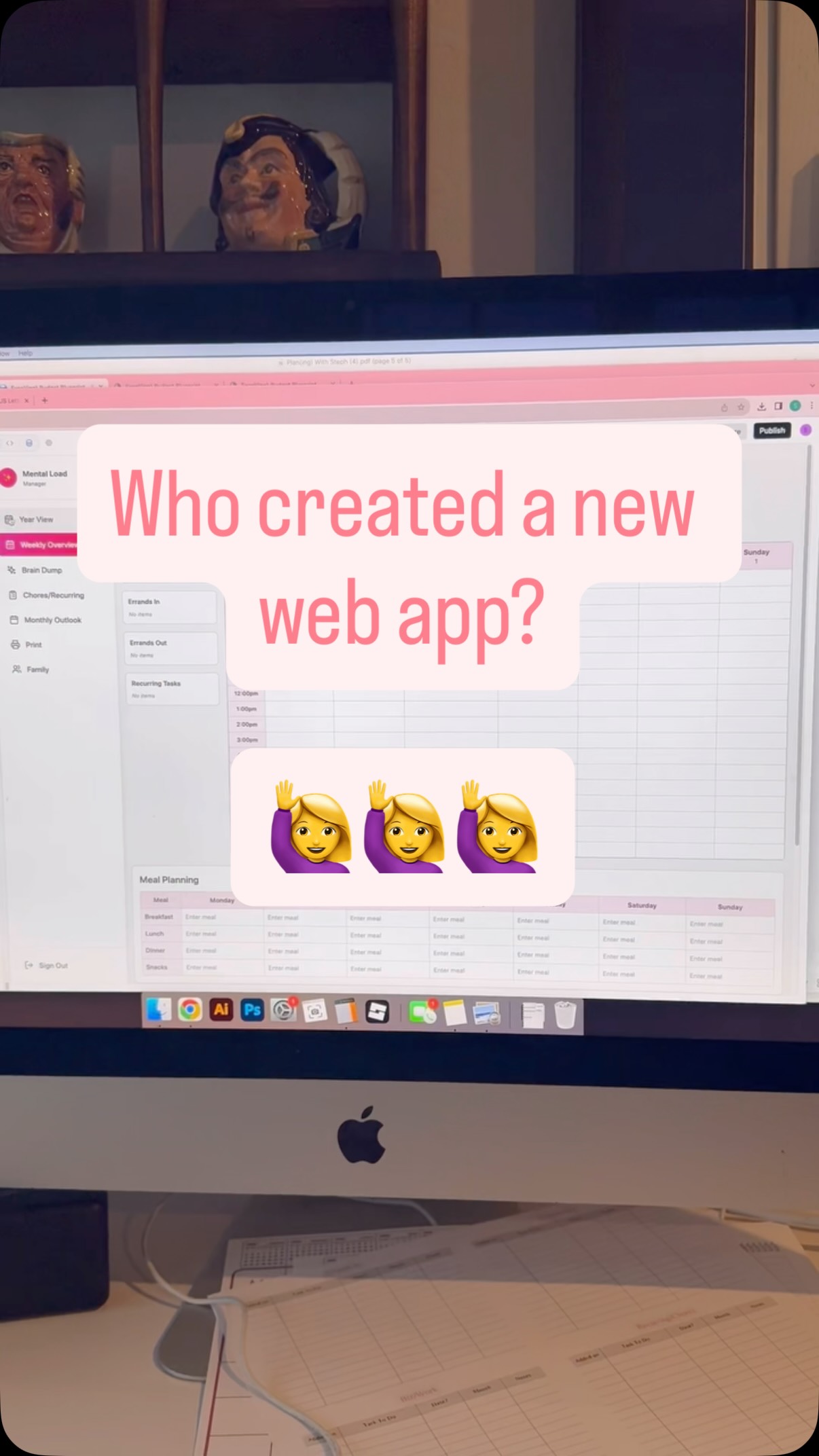 Why stop at just creating printable template planner pages to fit what I need? Just build an app! 😅😂
Also, real life #mompreneur filming content with toddler in the back.
Enjoy Ekko’s added commentary 😂
I’m really excited about this combo web app and printable capability. It’ll be best of both worlds, digital (to make it more efficient) and printable (to use colored pens and stickers to write in it).
What do you think?? I’m pretty proud.
#excelingwithsteph #startabusiness #smallbusinessowner #planner