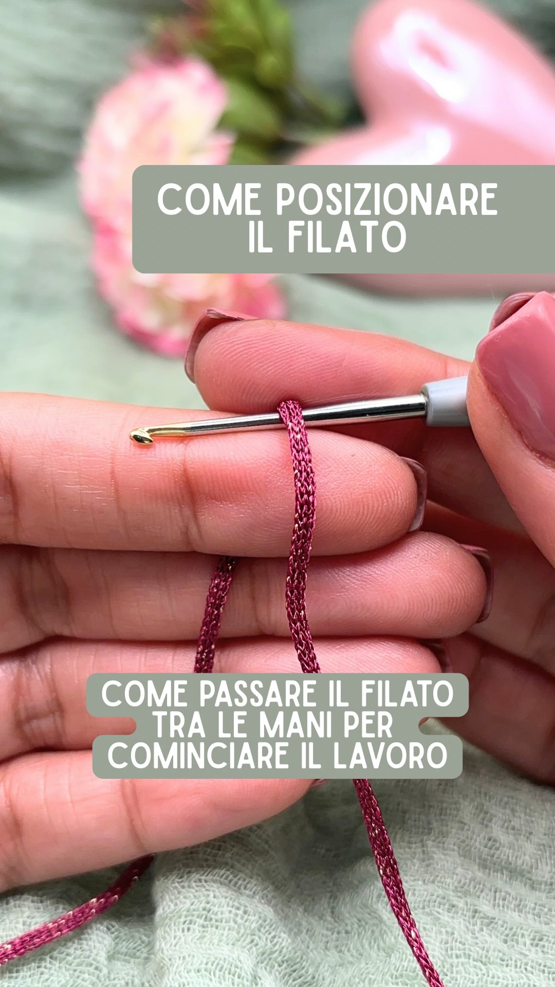 Come posiziono il filato tra le dita
Piccolo video di come solitamente io posiziono un qualsiasi filato tra le dita della mano.
Nel video utilizzo un filato grosso in modo da farvi vedere meglio come faccio, ma la posizione é la stessa per tutti gli spessori di filato che decidete di utilizzare.
Filato utilizzato : Led Lux 2 mm @filieforme
#crochet #uncinetto #gioiellotessile #tonbonbijoux #filieforme