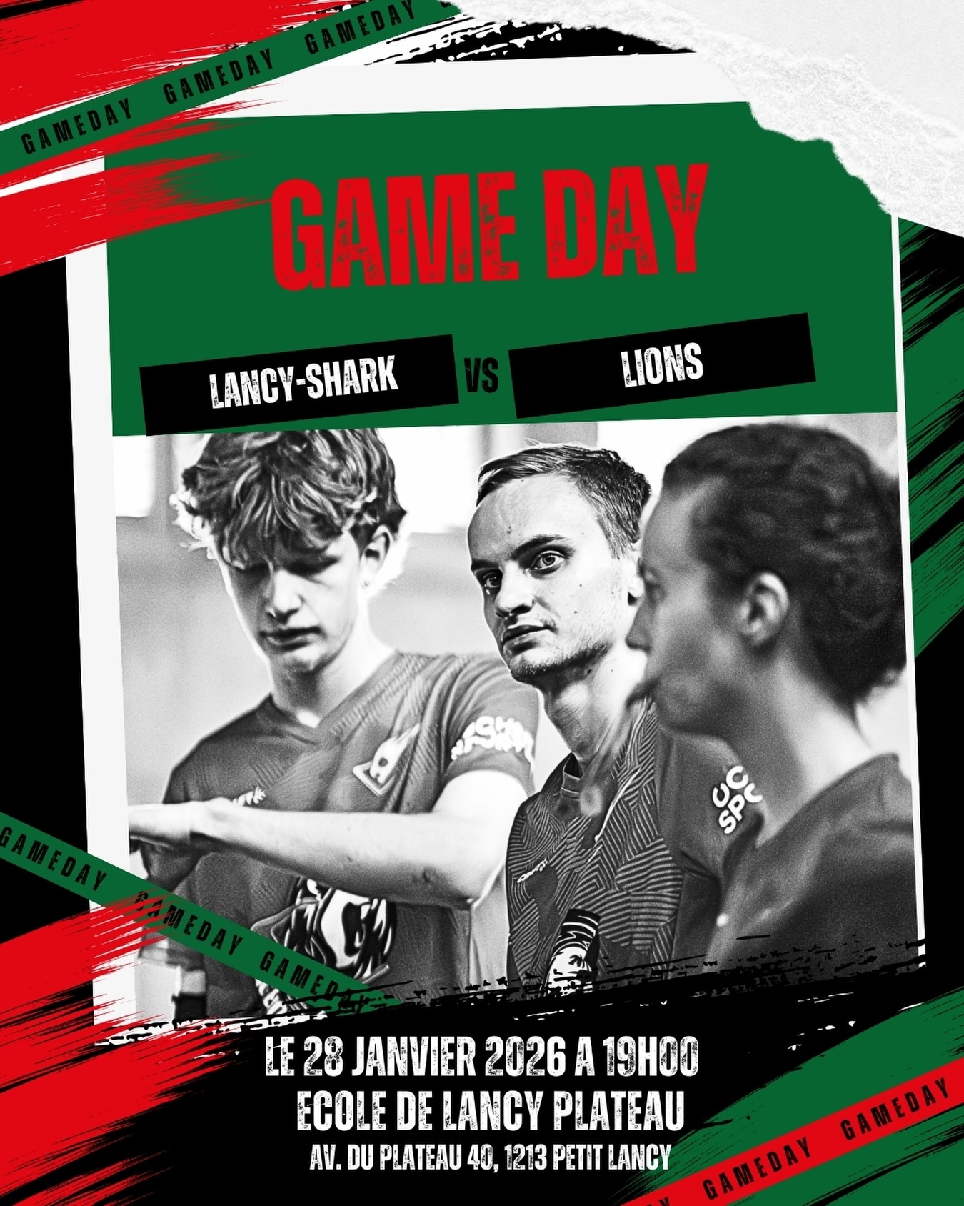 🦁 Les Lions en terre hostile ! 🦈
Mercredi soir, nos Lions du Tchoukball Club Carouge franchissent la ligne pour affronter les redoutables Lancy Sharks dans leur antre. Un déplacement périlleux qui demandera courage, détermination et... vos encouragements !
Les Sharks nous attendent de pied ferme dans leur salle, mais nos joueurs sont prêts à rugir et à montrer de quoi ils sont capables. Chaque rebond, chaque attaque, chaque défense comptera. Et votre présence dans les gradins peut tout changer.
📅 Mercredi 29 janvier 2026
🕐 19h00
📍 École de Lancy Plateau, Av. du Plateau 40, 1213 Petit-Lancy
Rejoignez-nous pour vivre ce match intense ! Transformons leur salle en forteresse rouge et verte. Nos Lions ont besoin de sentir votre énergie, d’entendre vos voix résonner dans la salle.
Le tchoukball, c’est un sport collectif... et ça commence dans les tribunes ! 📣
Ensemble, faisons rugir Carouge ! 🔴