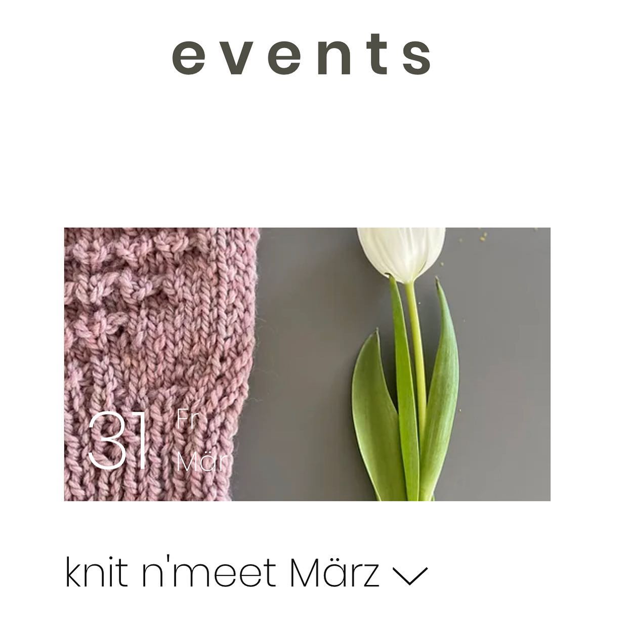 KNIT N‘MEET
31. März, 17h, @rivaolten
mehr Infos findest Du @nie_knitwear oder www.nie.ch
Bisch derbii? Um eine kurze Anmeldung sind wir froh, damit wir einen genug grossen Tisch reservieren können!
#knitnmeet #stricken #diy #slowfashion #olten #basel #luzern #zürich #bern #knittingwithfriends