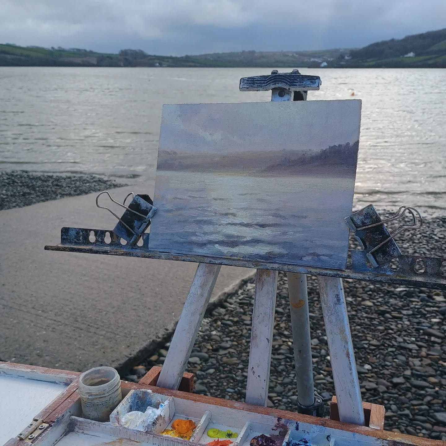 The last of the light before the clouds raced in, it was a bit wild today!