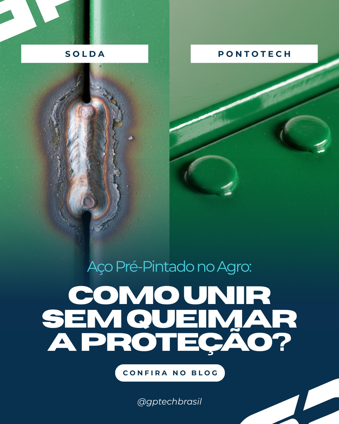 O fim do retoque de pintura em estruturas agrícolas.
Unir chapas pré-pintadas com solda térmica gera um passivo imediato na produção: a queima do revestimento protetor.
Acesse nosso blog e veja como a união a frio protege seus equipamentos agrícolas desde a fabricação. Link na bio!
#GPTECH #Agronegocio #Silos #ConformacaoMecanica