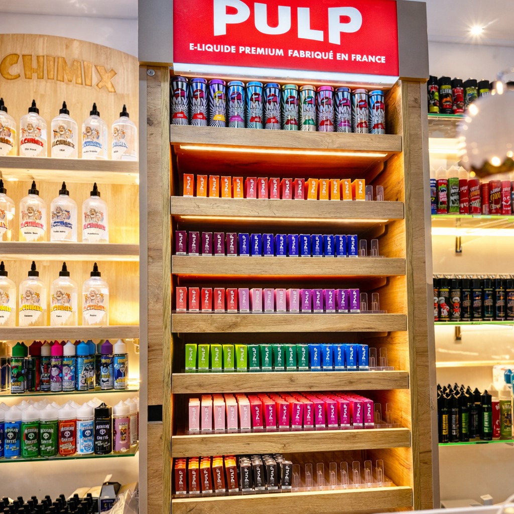 🍓🍋 PULP – Le goût à l’état pur 🇫🇷
Des e-liquides premium fabriqués en France, disponibles en sels de nicotine, en format 10 ml, pour une vape douce, efficace et parfaitement adaptée au sevrage 🚭✨
🍭 Barbe à Papa – Un plaisir sucré pour les gourmands
🍑 Pêche Melon Glacés – Un mélange fruité et rafraîchissant
🍓 Fruits Rouges Glacés – Des fruits rouges givrés au goût intense
🍇 Cassis Givré – La douceur du cassis avec une touche de fraîcheur
🌵 Fleur de Cactus Givrée – Une saveur unique et ultra rafraîchissante
🌿 Menthe Polaire – Une menthe glaciale pour une fraîcheur extrême
🍃 Menthe Verte – La menthe classique, douce et apaisante
🍋 Citron Vert Menthe – Un duo acidulé et frais
🍋 Citron – Pour les amateurs de saveurs citronnées
🍏🍐 Pomme Poire – Un mélange fruité et équilibré
🍈 Melon Menthe – La fraîcheur de la menthe sur un melon juteux
🍉🍈 Pastèque Melon Givrés – Une explosion fruitée et glacée
🍑 Thé Pêche – Toute la douceur d’un thé glacé
🦄 Licorne – Recette Originale – Une expérience mystique et gourmande
🐉 Fruit du Dragon – Un fruit exotique au goût inoubliable
🍒 Cerise Glacée – Une cerise fraîche à chaque bouffée
🍇 Raisin Noir – Un arôme intense et riche
🍬 Caramel Original – Un caramel doux et gourmand
🌿 Mozambique Blend – Un tabac blond avec une touche d’originalité 🚬
👉 PULP, une gamme complète en 10 ml, entre fruits, fraîcheur, gourmandise et tabac, pour satisfaire tous les vapoteurs 💨🔥