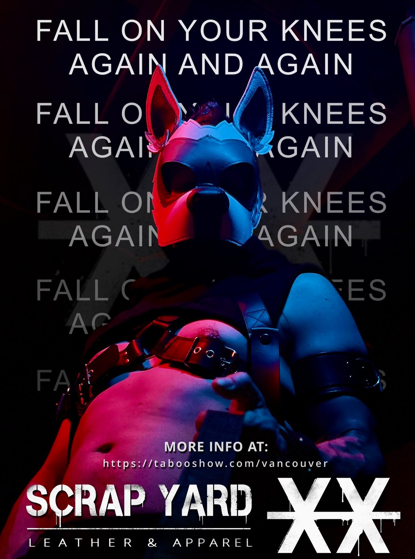 It’s easy, just let go.
Join us at our final stop on our Canadian tour with @thetabooshow
Come for a weekend of entertainment, shopping, drinks and of course, training 😈
Feb 6th-8th 2026
999 Canada Place, Vancouver, BC
Booth: TBA
Tickets: https://tabooshow.com/vancouver
See you soon…
#scrapyardlthr #scrapyardleather #pupplay #petplay #puphood #pethood #tabooshow