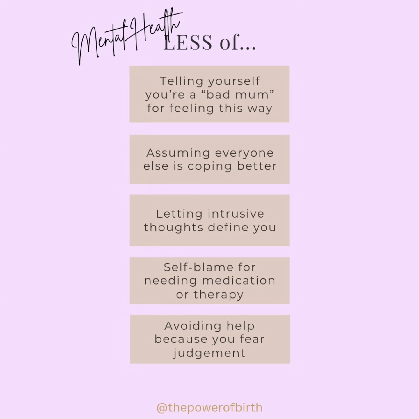 Less of judging yourself, shaming yourself, allowing thoughts to define you, blaming yourself, and avoiding... and more of finding #glimmers, naming to tame, allowing joy, resting and unlabelling.
What are you doing less of and more of in 2026??
#ThePowerofBirth ##perinatalmentalhealth #motherhood #anxiety