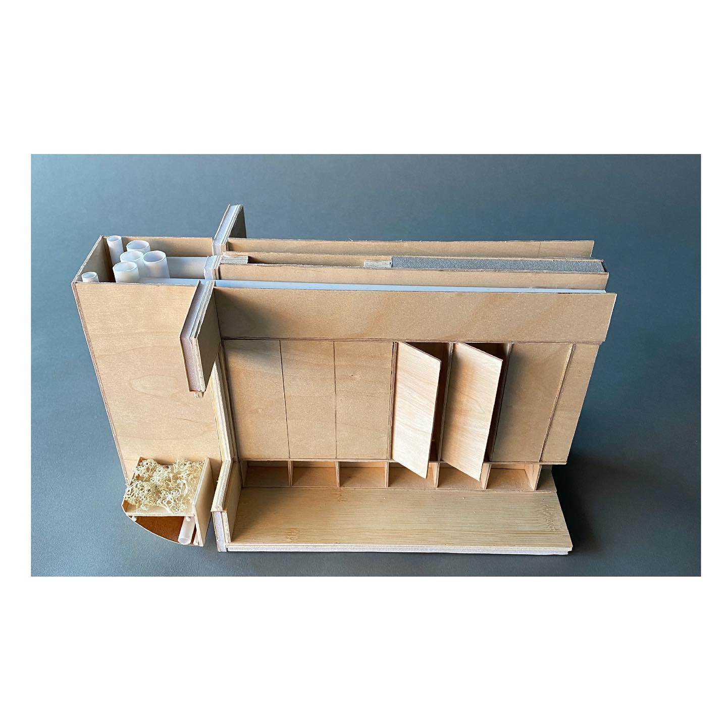 Project 2
BACK TO SCHOOL
Facade Detail Model Scale 1/20
The rooms are framed by wall shelves. These wall shelves are extending to the exterior and the multifunctional key element of the school architecture.
They full-fill 8 functions:
1-storage
2-wardrobe
3-blackboard
4-ventilation
5-substructure for
6-garden balconies
7-shading
8-rainwater drainage
#architectural #architecturedaily #architectureschool #architecturegram #conceptdesign #newarchitecture #architecturemodel #modelarchitecture #thebestnewarchitects #instaarch #architecturaldesign #architecturedesign #arq #architecturestudent #archilovers #archiprix #architecturedetail #detailing #architecturemasters #architektur #architecturemodelmaking #facadedetail #arquitetura #arquitectura #architecturemodels #architectureporn #architecturedetails #studentdesign #archisource #bestnewarchitects