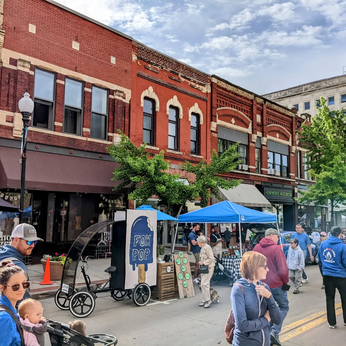 Pops, produce, and mimosas...opening day of the Oshkosh Farmer Market