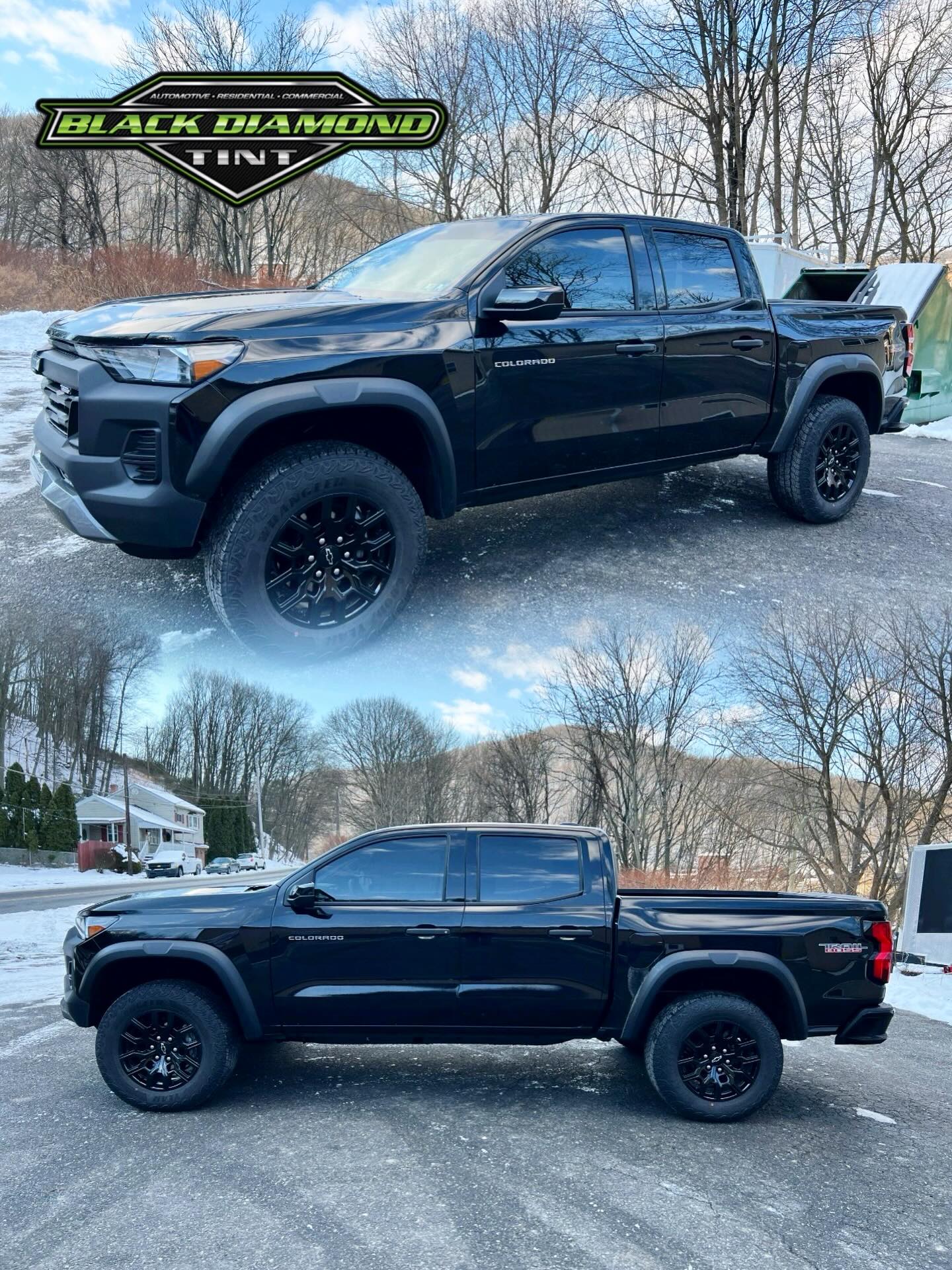 Brand new Chevy Colorado was in for our premium ceramic film on the front windows to match the existing factory privacy glass for a seamless look! We added the sunstrip on the windshield to knock down the intense sun glare as well!
â
Lifetime Warranty
â
Up to 65% heat rejection
â
99% UV Rejection
â
Fast & Professional service
â
Computer Cut
â
15 Years Experience
Give us a call or text 570-527-6962 or visit us online at www.blackdiamondtint.com for more information or a free quote!