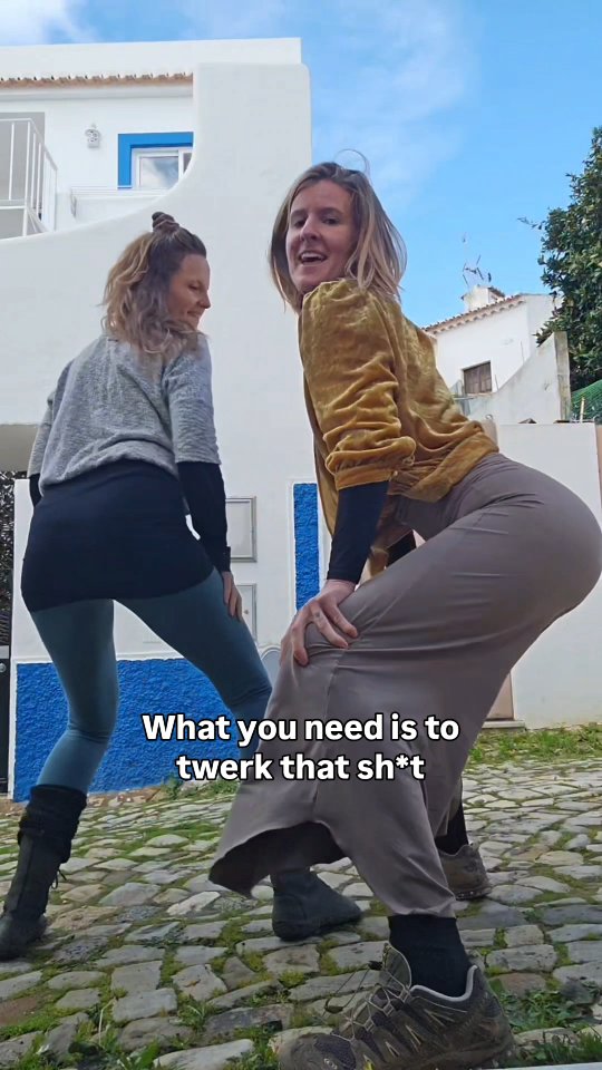 Love, you don't need to become a "new woman".
You also don't need more healing and more work on yourself.
Sometimes the most bold thing you can choose is to let go of the constant pressure of self optimization you are facing as a woman.
Instead grab a sister and twerk that sh*t out.
Shake that booty like there is no timo
The Untamed Woman Initiation is your journey to embrace your fullness as a woman and tap into your unapologetic self expression.
We go deep.
We are devoted to the path of liberation.
We honor our sacredness.
And: we give ourselves permission to have fun, because if there is no fun & humour, what is the whole point?
We want that you can feel safe enough to embrace all of you, not just the "prototype feminine parts".
...because what makes you feel dry is to pretend and to perform.
You have done that long enough.
If you are ready to choose an Embodiment, which feels more liberating, j.uicy & alive:
Save the date for The Untamed Woman Initiation .
Your 5 day Embodiment Deep Dive into Liberation
📅 9th - 13th May in Portugal.
Are we are going to shake our booties together?