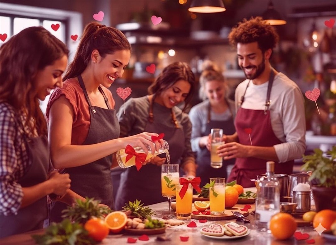 Join us this Valentine's Day for a guilt-free cooking and beverage class! Learn how to make delicious vegan and gluten-free dishes that are better for you. Hurry and get your tickets now! #ValentinesCookingClass #Vegan #GlutenFree #HealthyEating #CookingClass Link in bio for more details and to get tickets.