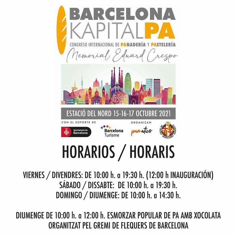 Segona edició de Barcelona Kapital Pa! 15-16-17 d’Octubre 2021 a l’Estació de Nord 🙌🏻
#kapitalpa #barcelona #panatics
