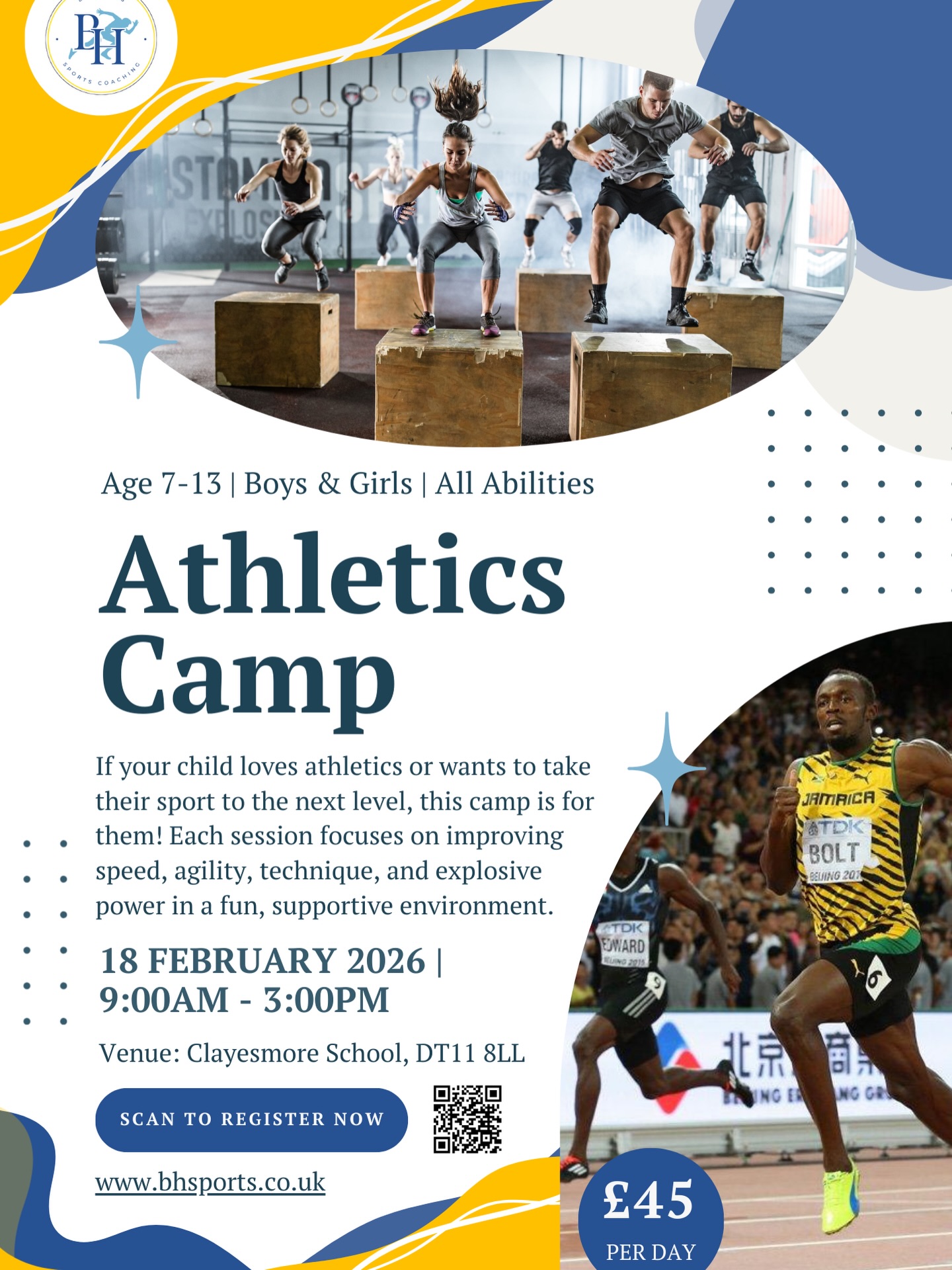 ๐ฅ ATHLETICS CAMP IS COMING UP! ๐ฅ
A fun and structured camp designed to develop speed, power & agility โ key physical skills that will improve performance across all sports and help prepare the children for the athletics season ๐โก๏ธ
Follow the link in our bio to book your space today โ limited places available! ๐
#AthleticCamp #YouthAthletics #SpeedAgility #ExplosivePower #SportsDevelopment #FutureAthletes #KidsInSport #Dorset #Clayesmore #Blandford #Shaftesbury #BHSports #SportsForAll #RisingStars #NextGenAthletes #Plyometrics #DorsetMums