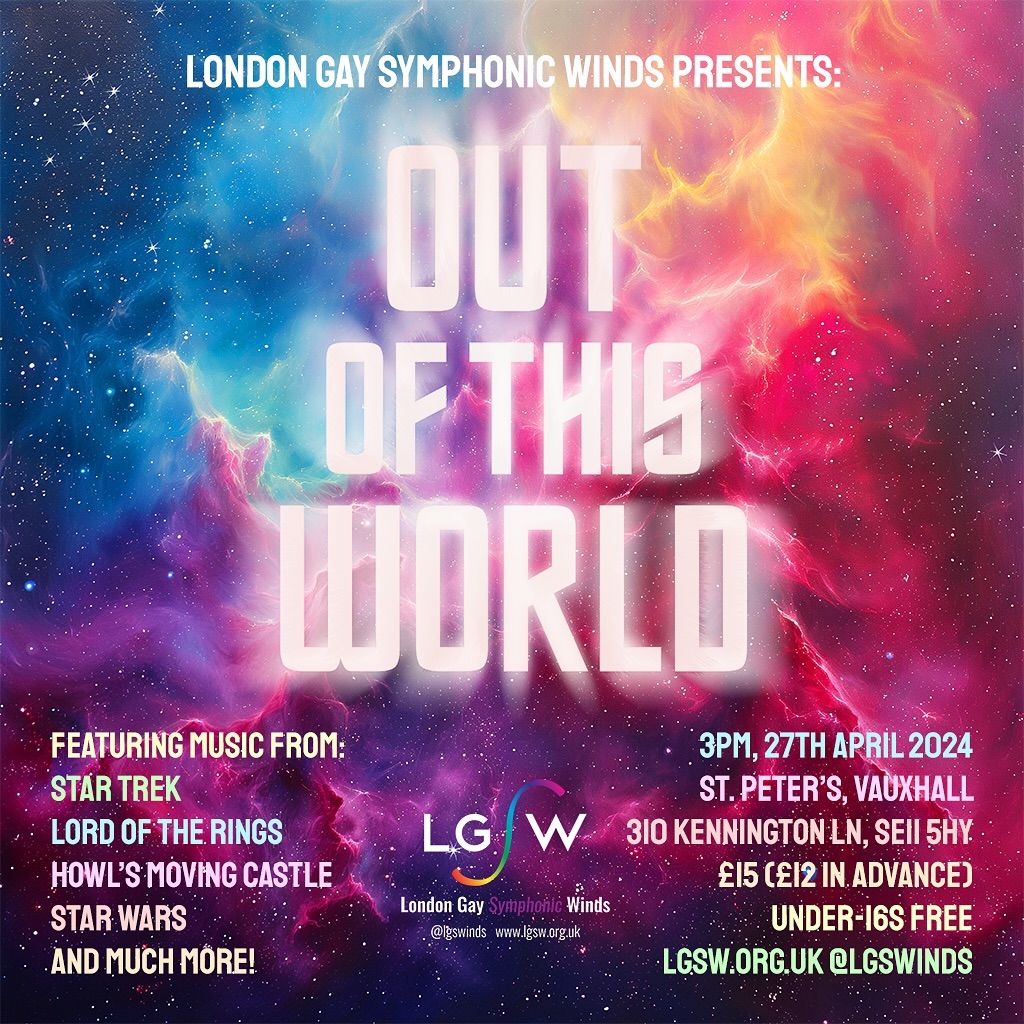 🚨🚀 It’s just over a week until Out of this World! 🚀🚨
Have you got your tickets yet? The link is in our bio - buy to live long and prosper! 🖖🏻 🎫
.
.
.
.
.
.
.
.
.
.
.
#lgsw #concert #outofthisworld #starwars #startrek #lordoftherings #music #lgbtlondon