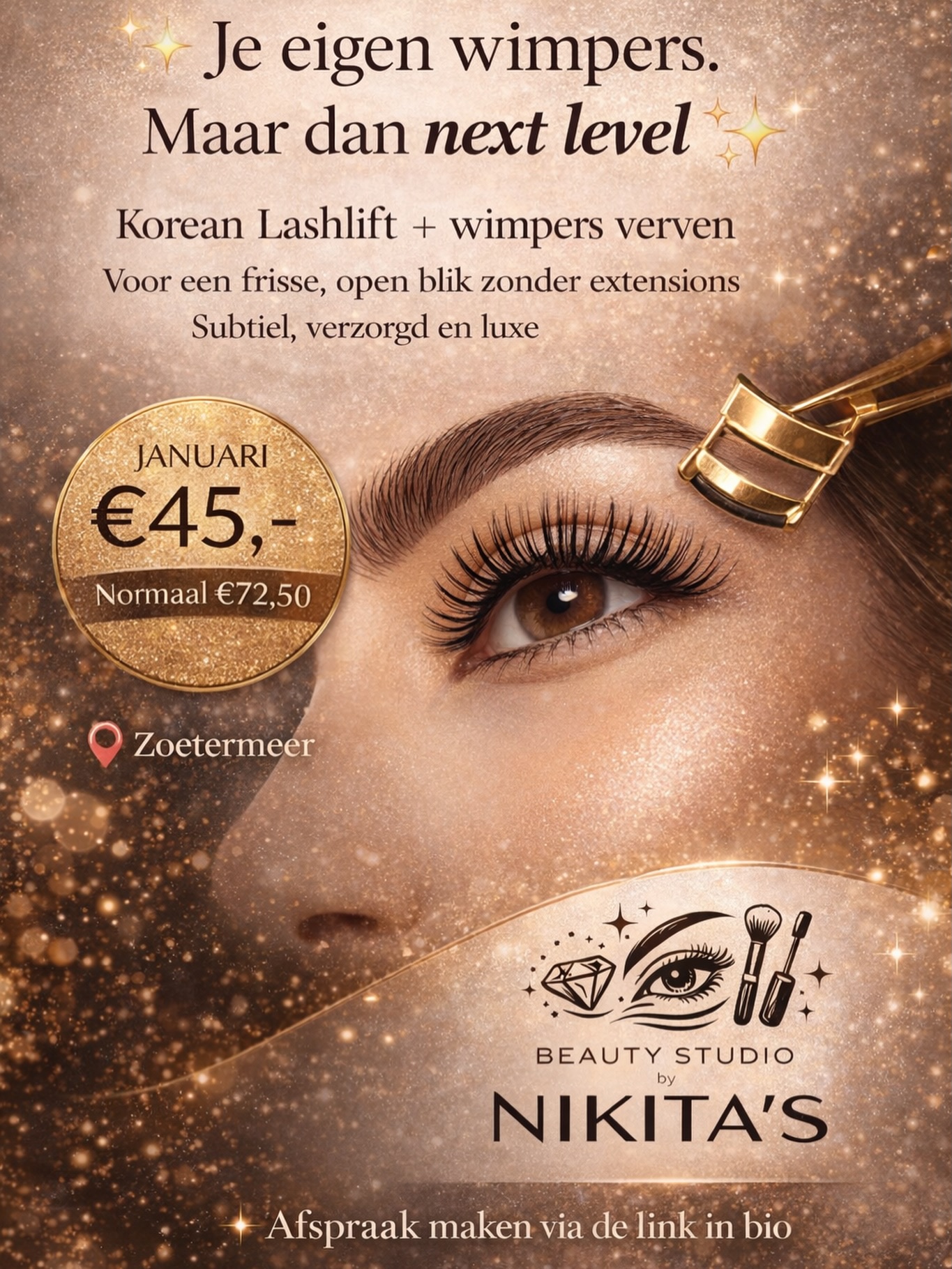 Heb je korte, rechte of naar beneden groeiende wimpers of zelfs schade door wimperextensions?
Of heb je geen zin meer in mascara, krultangen of extensions?
Dan is dit voor jou.
Een Korean lashlift lift je eigen wimpers vanaf de aanzet
waardoor je ogen groter, frisser en wakkerder lijken
zonder nepwimpers en zonder onderhoudsstress.
✔ geen extensions
✔ geen schade
✔ wekenlang resultaat
✔ perfect voor elke vrouw, elke leeftijd
Inclusief wimpers verven, zodat mascara vaak niet eens meer nodig is.
🖤 Januari aanbieding: €45,-
(normaal €72,50)
📍 Zoetermeer
📅 Afspraak maken via de link in bio
Een kleine behandeling. Groot verschil.
#koreanlashlift #lashlift #wimpersverven #natuurlijkewimpers #zonderextensions
