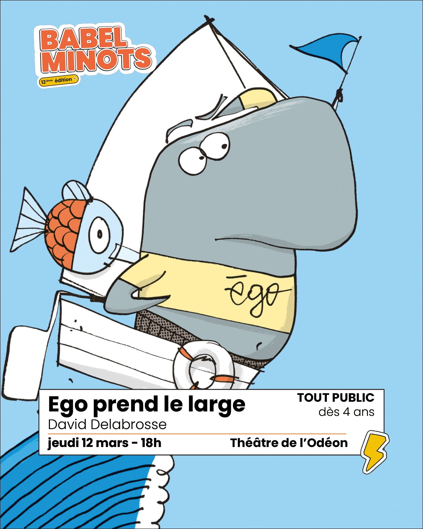Ego prend le large 🐋
@daviddelabrosse
Un concert d’envergure aux accents pop pour les enfants de 3 à 10 ans (et leurs parents), une belle scénographie, des chansons qui hument l’air du temps avec plusieurs niveaux de lecture à l’écriture exigeante, des mélodies et des musiques entrainantes.
Un spectacle pour petits et grands enfants qui va vous faire danser sans aucun doute. Ils avaient déjà mis le feu au festival en 2023, on s’en rappelle encore ! 🕺
👉 Jeudi 12 mars à 18H I Théâtre de l’Odéon - @opera_marseille
🎫 8€ / 5€ : billetterie en bio