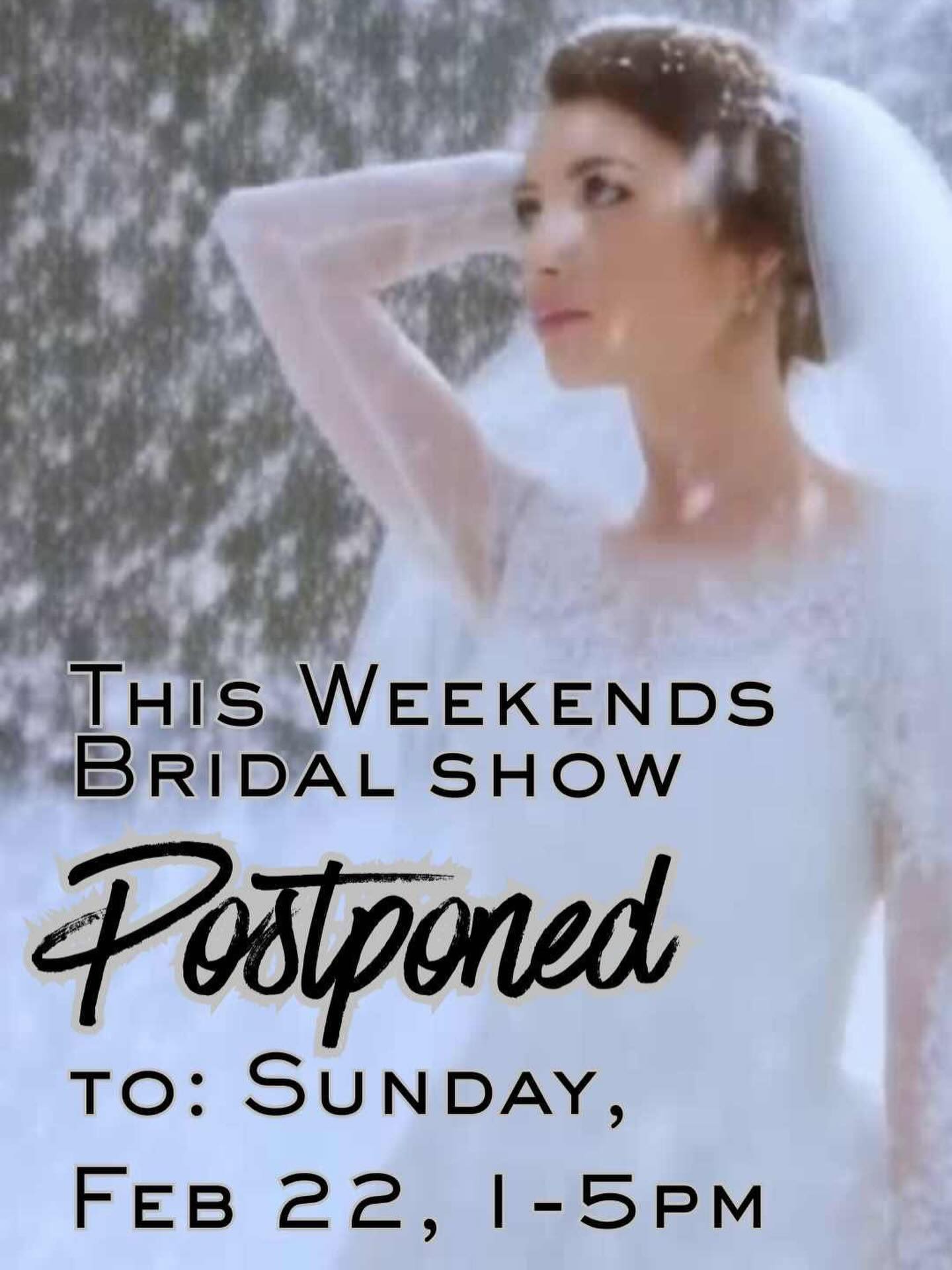 Postponed for everyone’s safety. ❤️ I’ll see you in Feb!